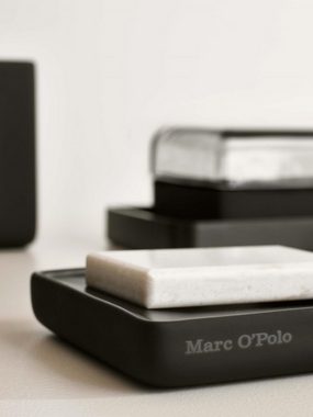 Marc O'Polo Home Seifenhalter The Edge, Breite: 10.5 cm, aus Porzellan und Edelstahl, 1-St., rechteckig