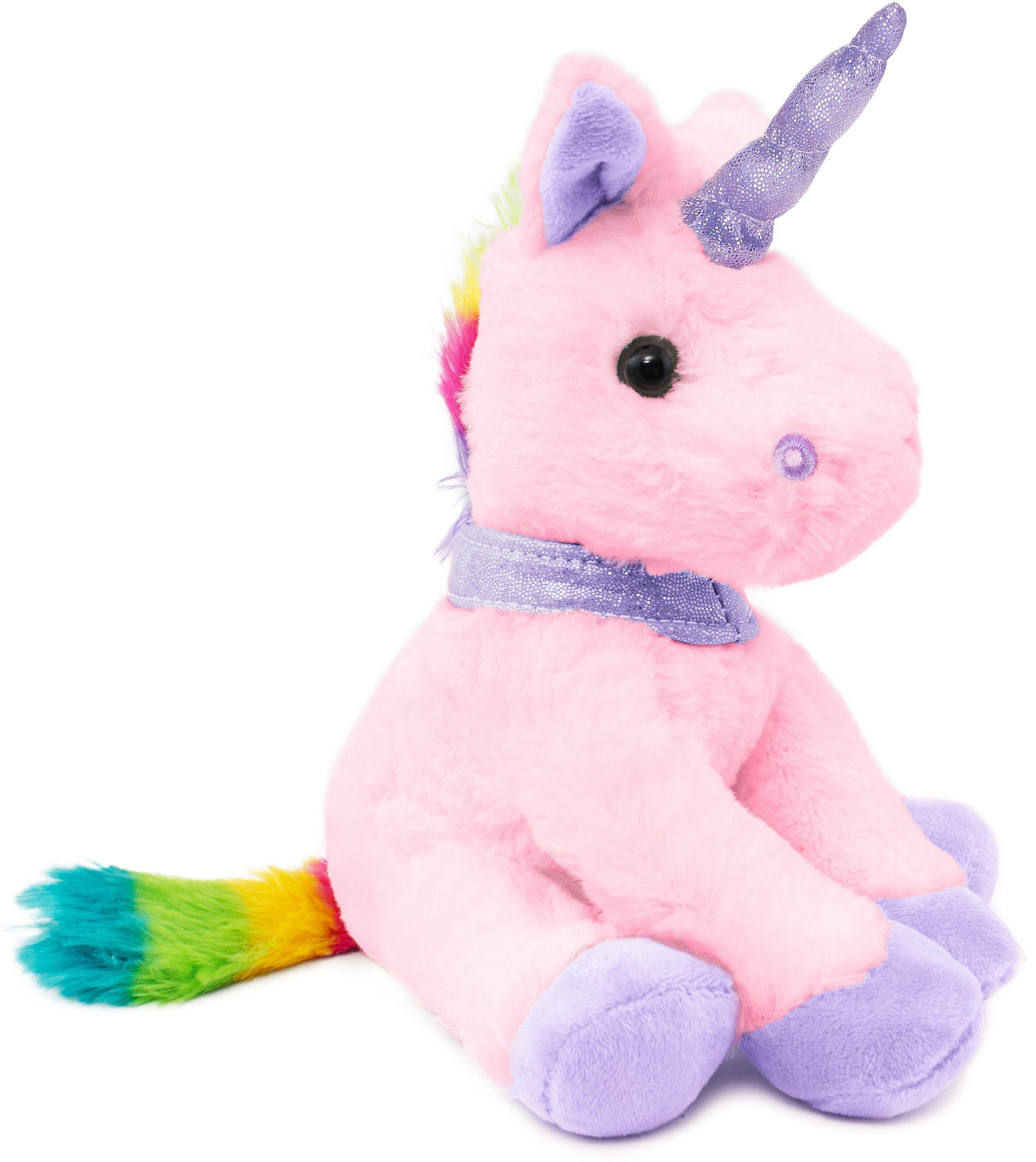 BRUBAKER Kuscheltier Plüsch Einhorn 21 cm (1-St), Stofftier Plüschtier, Plüscheinhorn