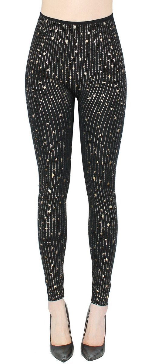 dy_mode Highwaist Leggings Damen Leggings Schwarz günstig online kaufen