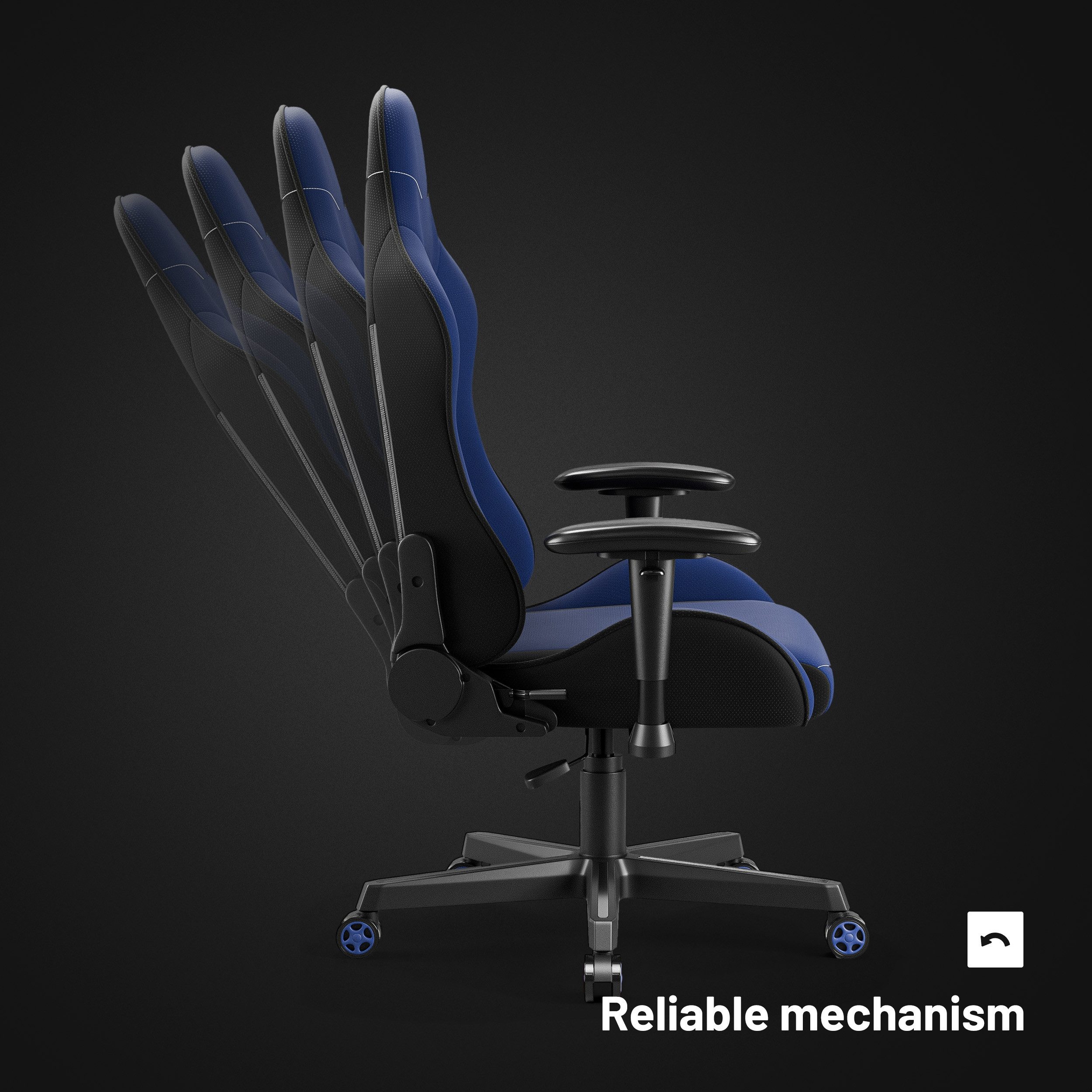 DIABLO CHAIRS Gaming-Stuhl X-Starter Stoff ergonomisch TiltTech Armlehnen Kopfstütze (TiltTech Butterfly, SoftTouch Stoff, 2D-Armlehnen, Gummiräder bodenschonend), Lendenkissen SoftTouch Wippfunktion Metallbasis 136kg