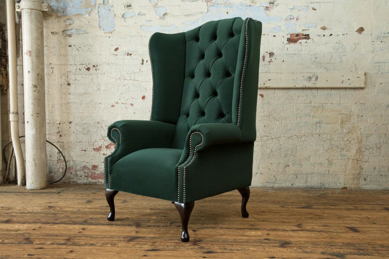 Xlmoebel Ohrensessel Chesterfield Sessel 1 Sitzer Polster Couch Sofa Relax Stoff (1-St), Made in Europa