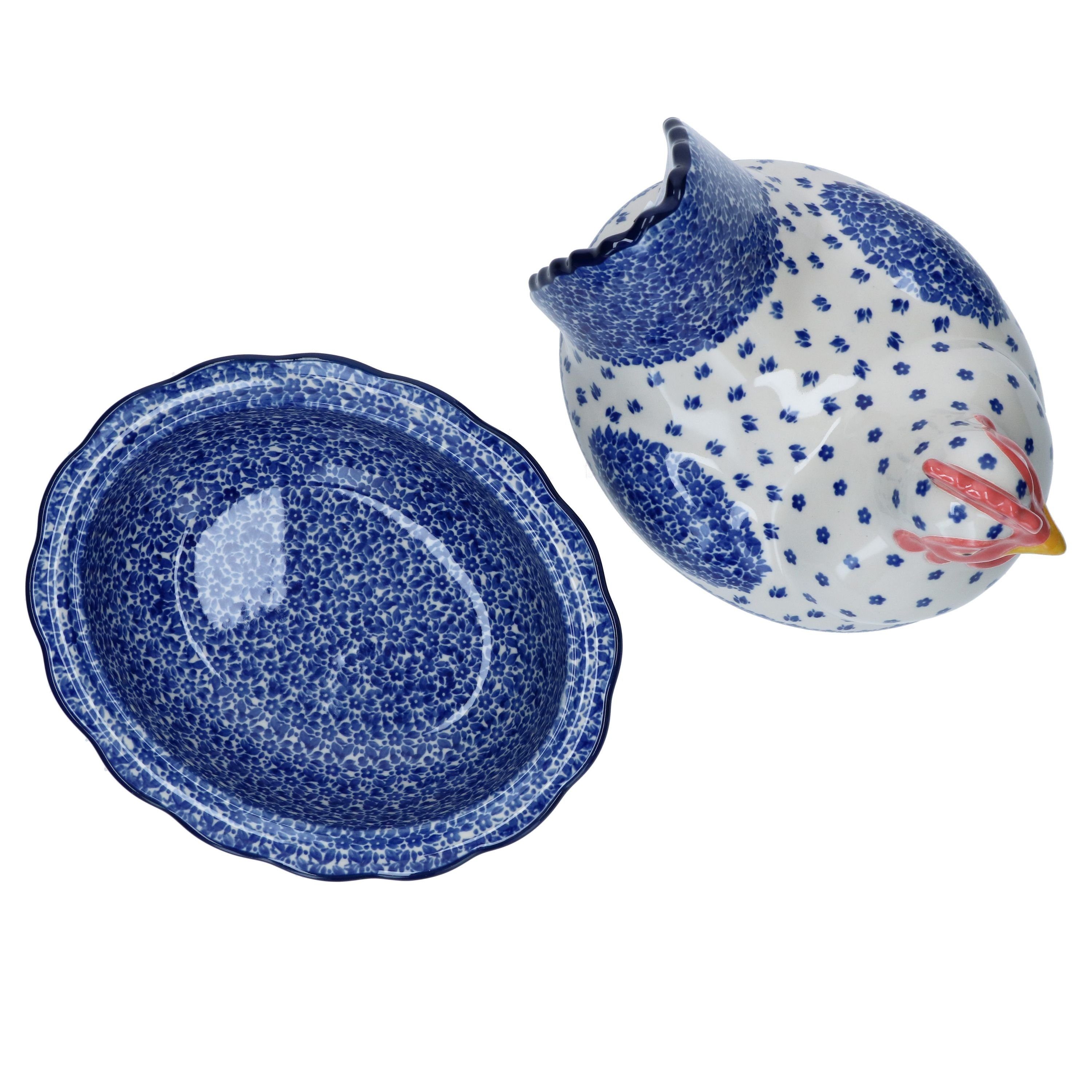 Keramik Bunzlau Vorratsglas mit Aufbewahrungsdose MamboCat Castle Huhn Deckel,