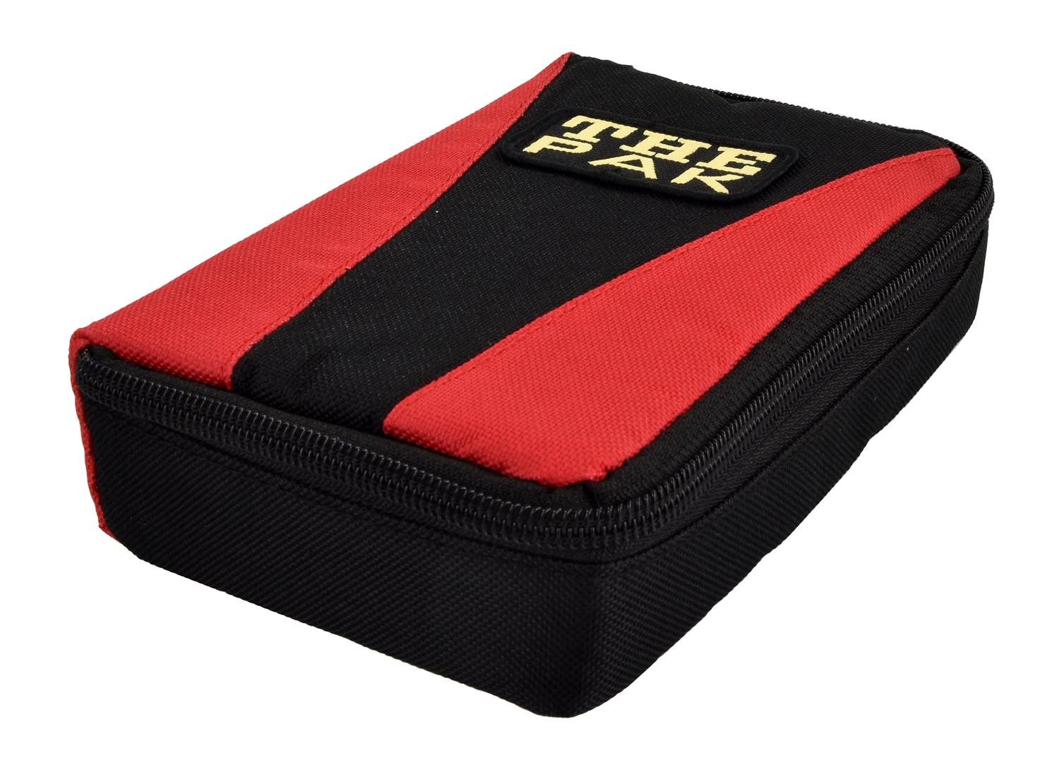 Karella Dartpfeil Darttasche THE PAK - rot/schwarz, Dart Case Etui Tasche für Dartpfeile Flights