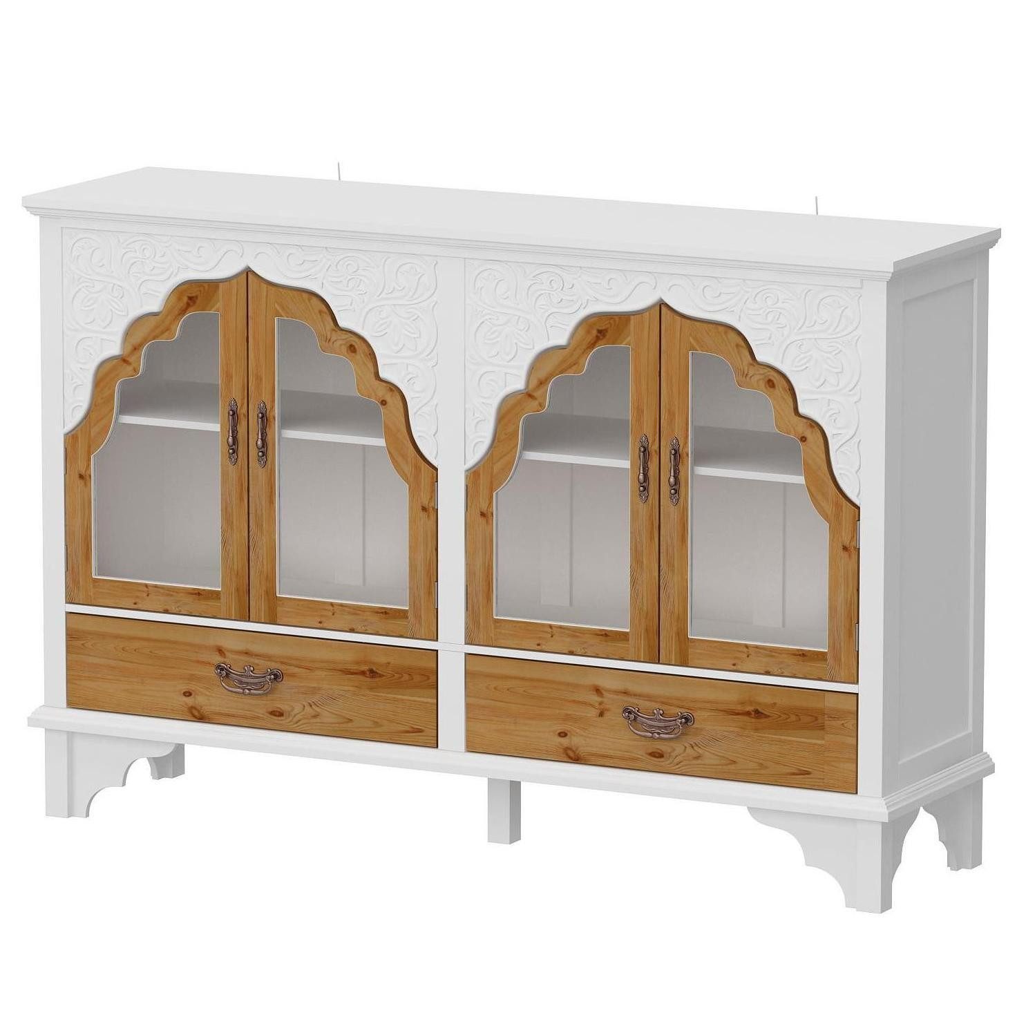 FUFU&GAGA Sideboard Komodenschrank mit 4 Türen günstig online kaufen