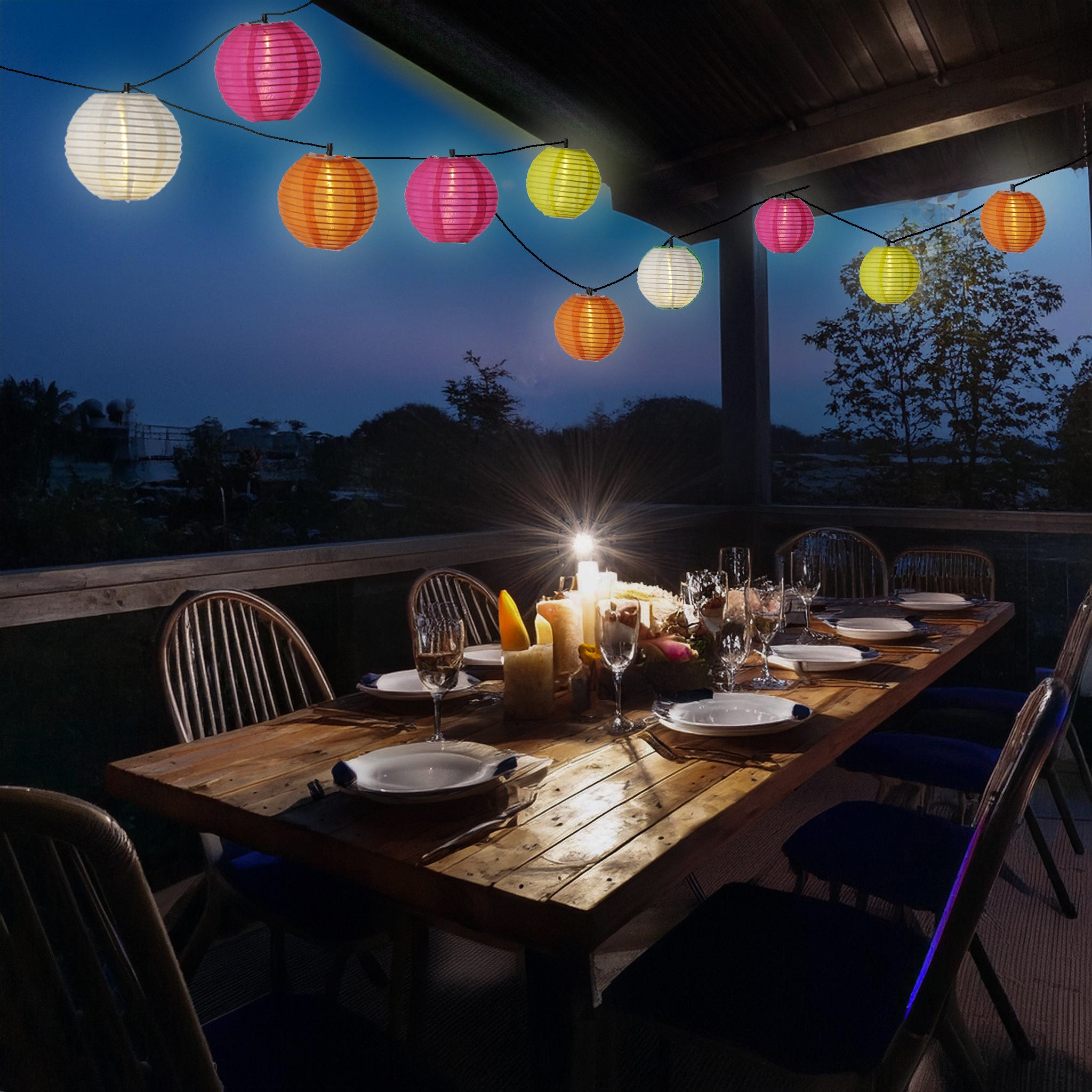 MARELIDA LED-Lichterkette Solar Lampionkette 10 bunte günstig online kaufen