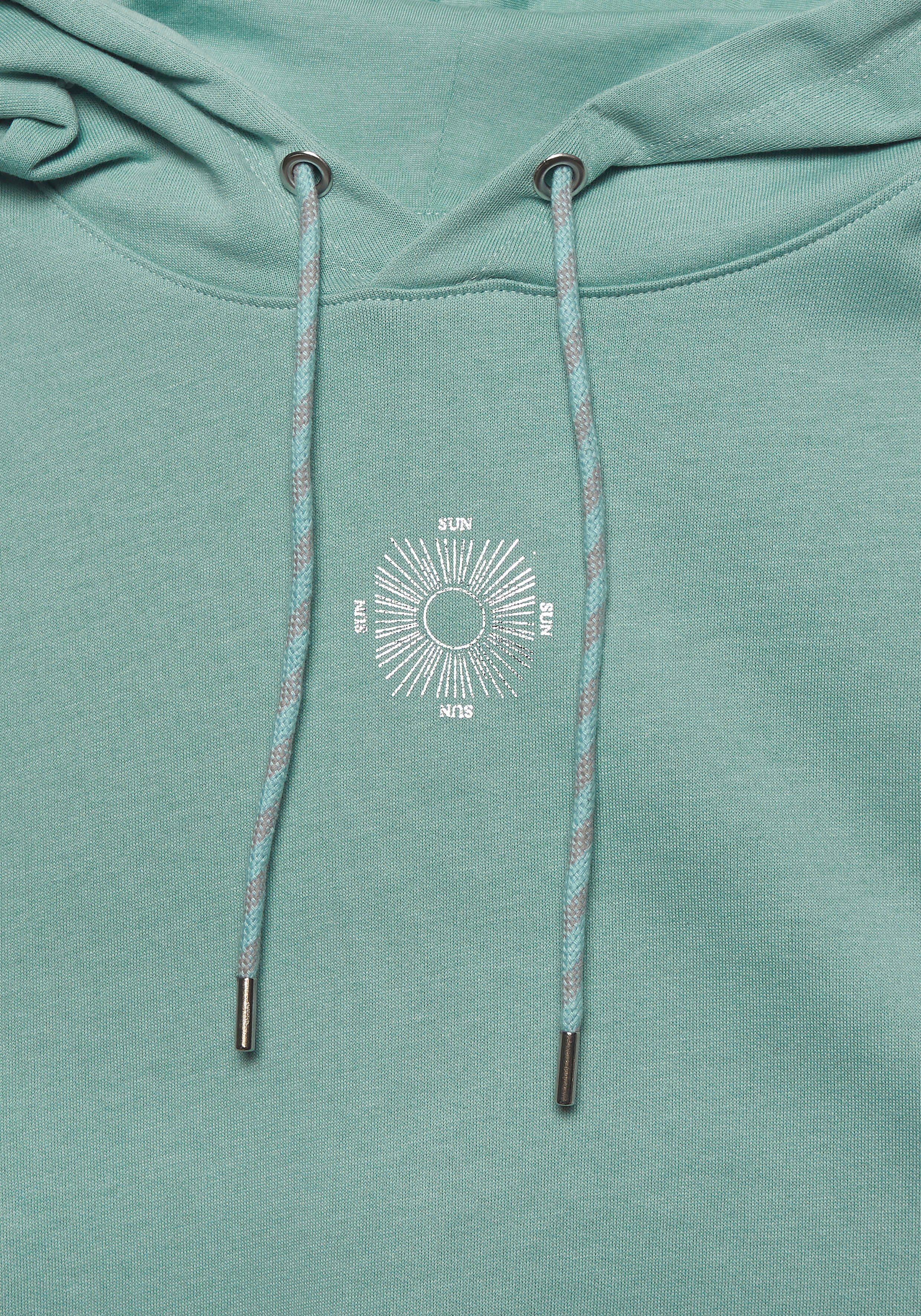 Buffalo Hoodie Kapuzensweatshirt mit großem Rückenprint- mit Glanz-Effekt, Loungewear