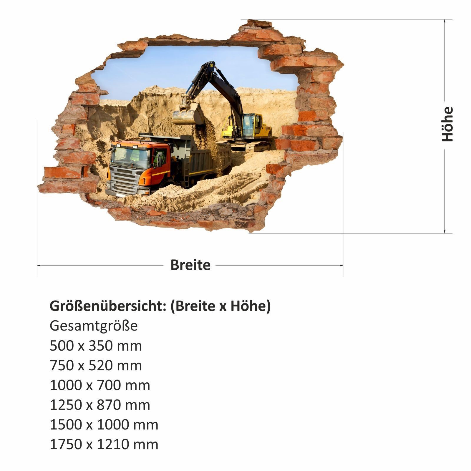 nikima Wandtattoo 071 Baustelle - Loch günstig online kaufen