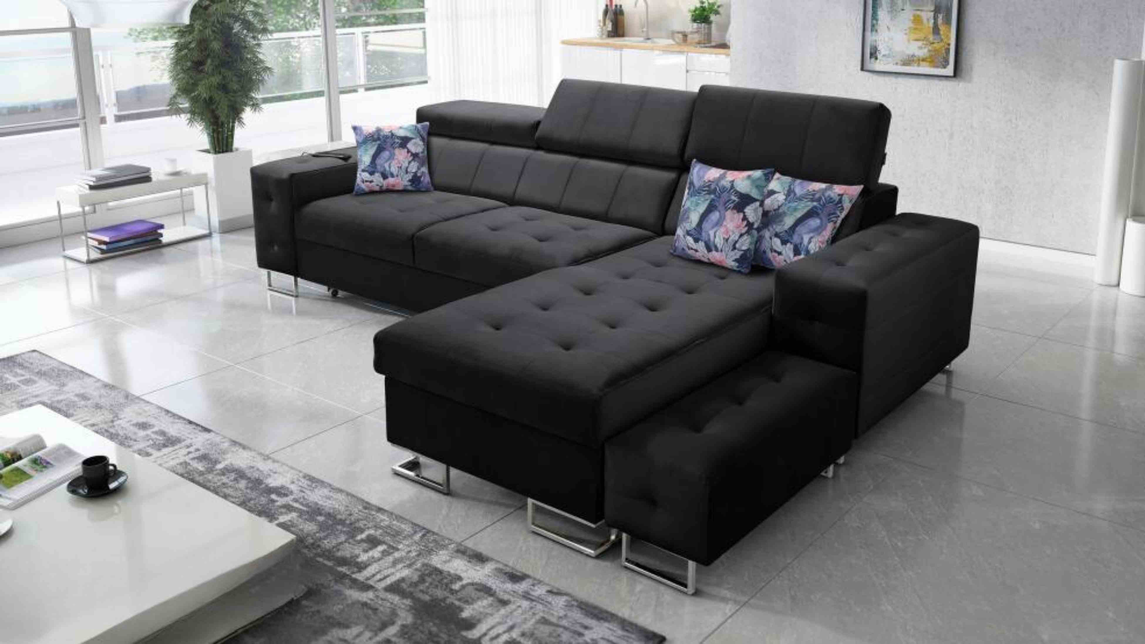 Best for Home Ecksofa Ecksofa mit Schlaffunktion und großem Staufach – Modern & Komfortabel, Schlaffunktion