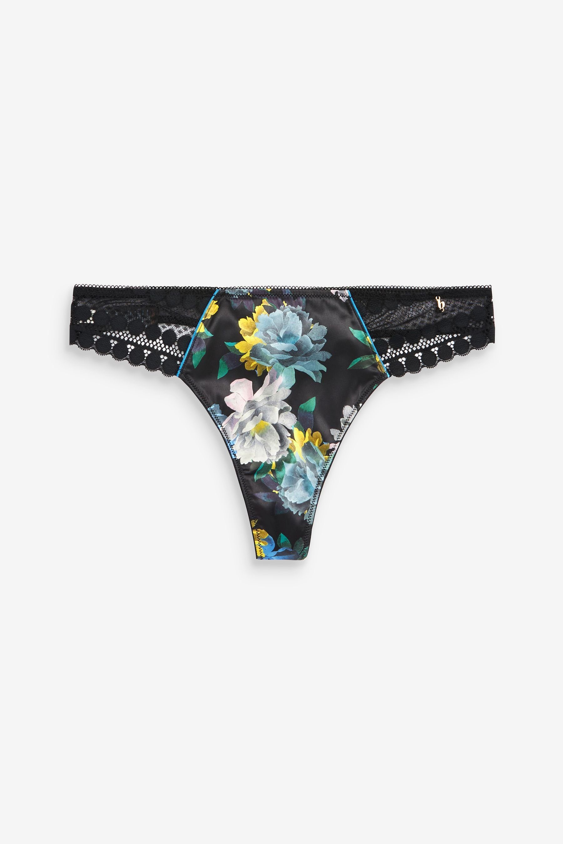 B by Ted Baker Tanga B by Ted Baker Geblümter Tanga, Schwarz (1-St)