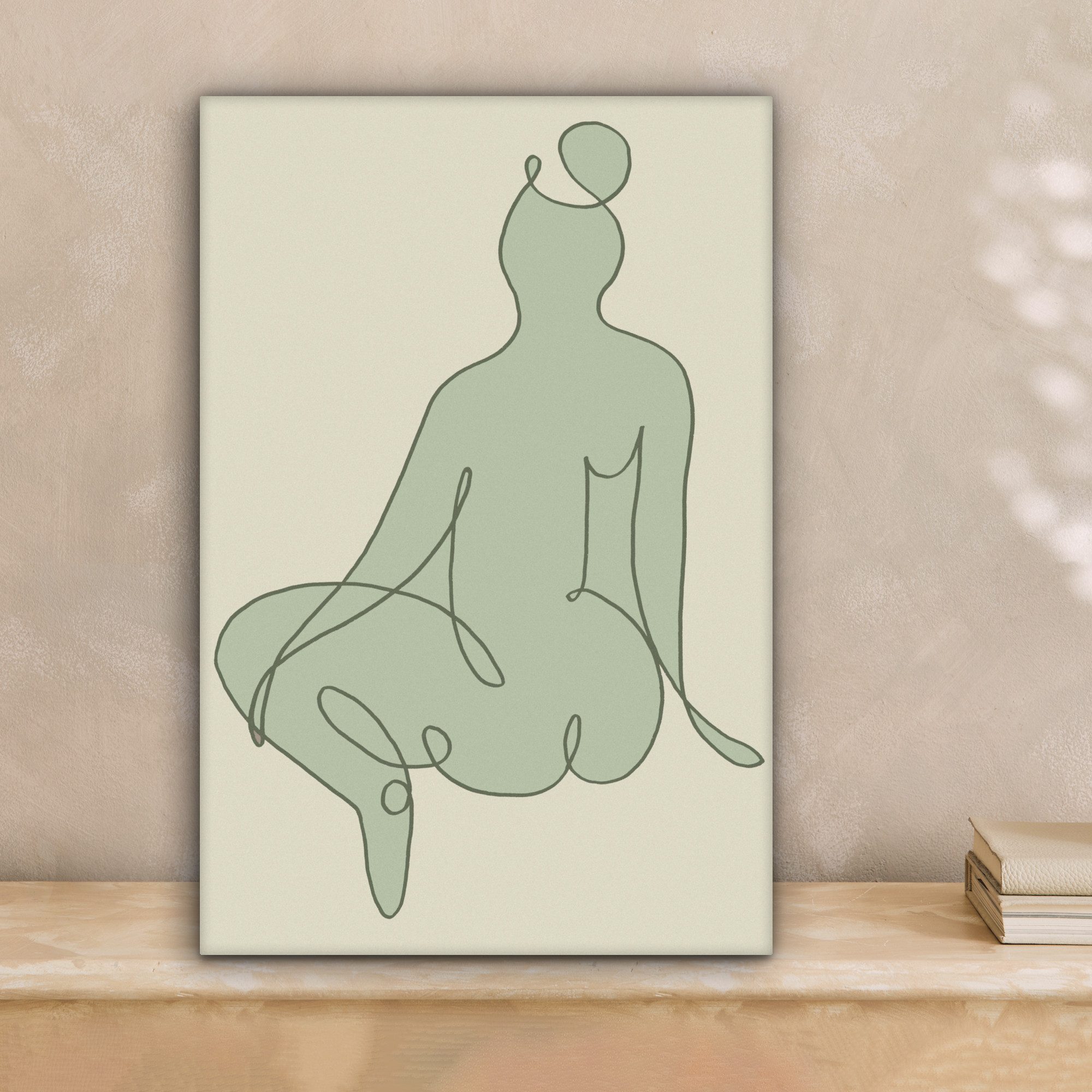 OneMillionCanvasses® Leinwandbild Frau - Grün - günstig online kaufen