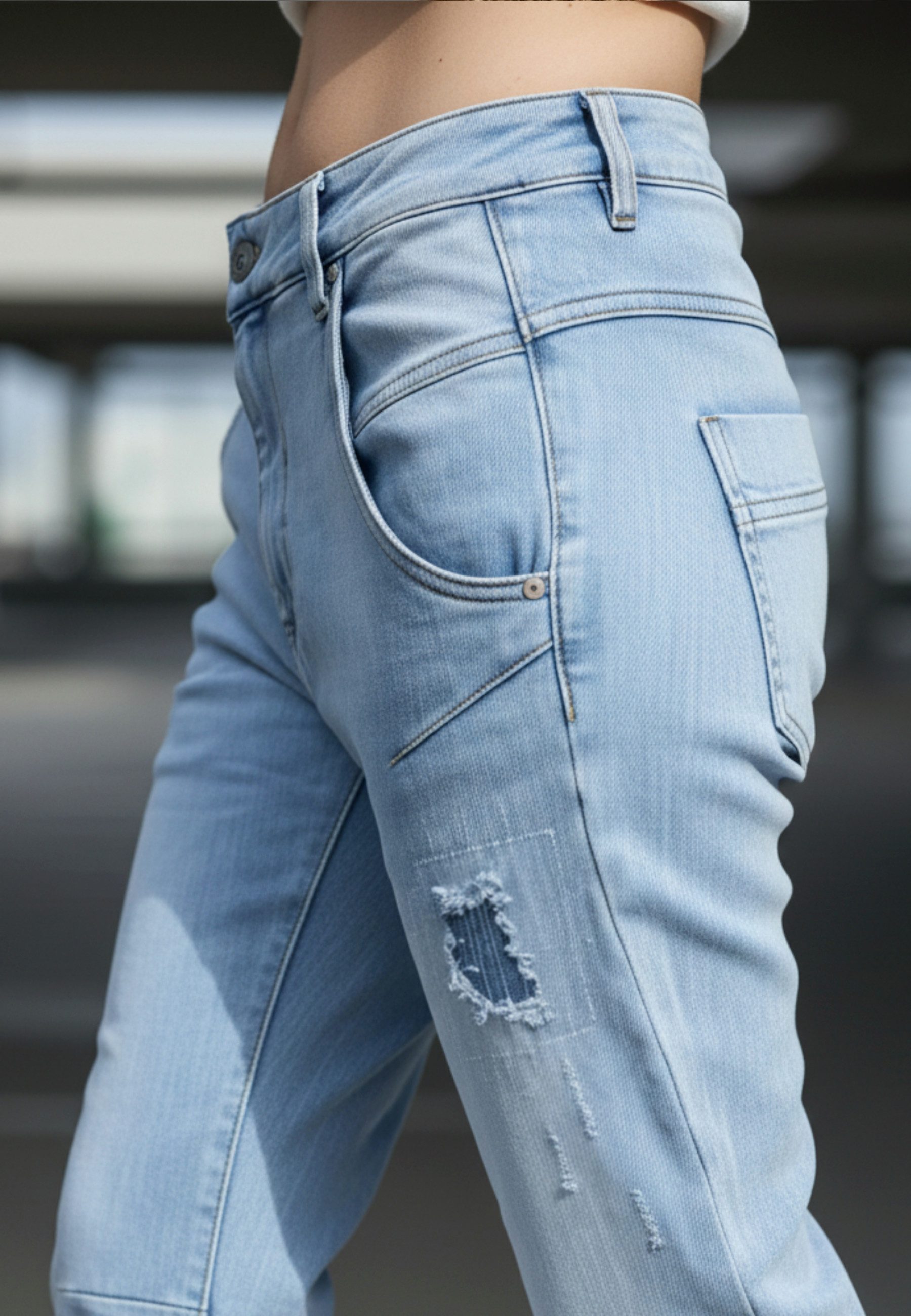 Andijamo-Fashion Stretch-Hose THE COOL ONE Klassischer Five-Pocket-Stil