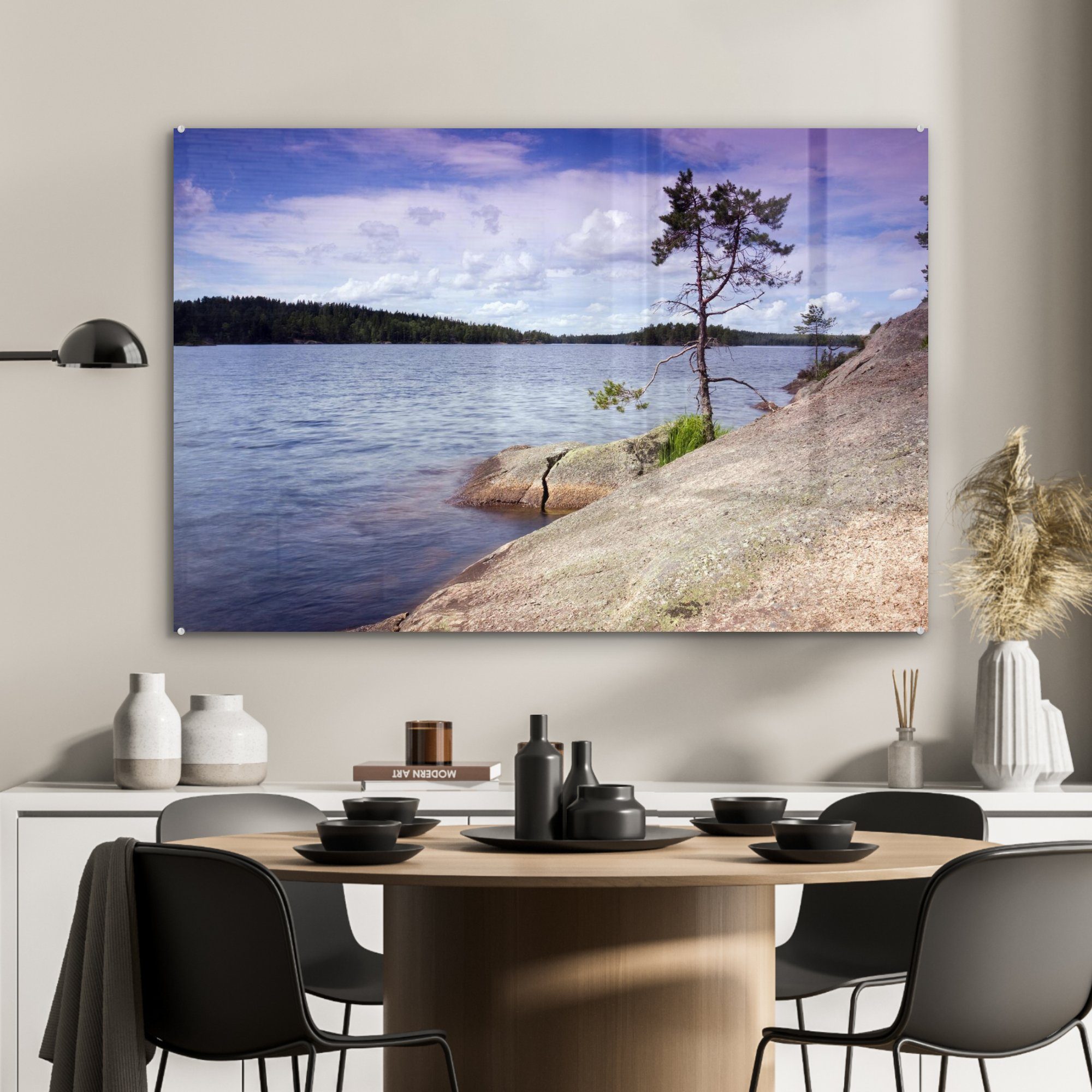 (1 Tiveden-Nationalpark Farbenfroher St), Himmel dem Schweden, & MuchoWow Wohnzimmer in über Schlafzimmer Acrylglasbild Acrylglasbilder