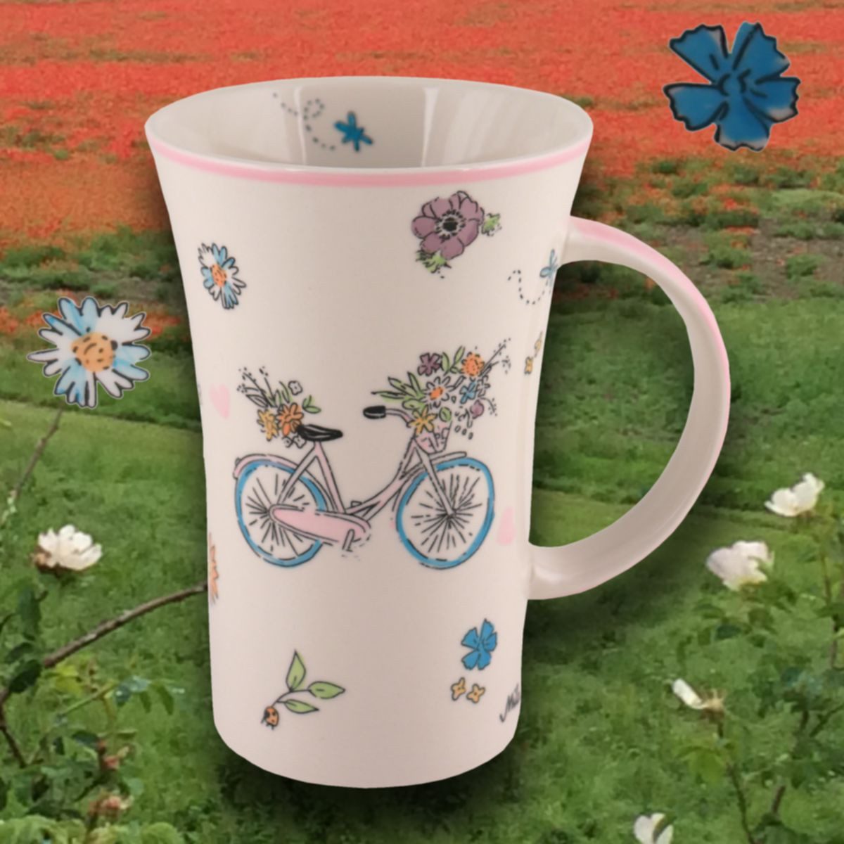 Mila Becher Mila Keramik-Becher Coffee-Pot Rad-Tour ins Grüne, Keramik