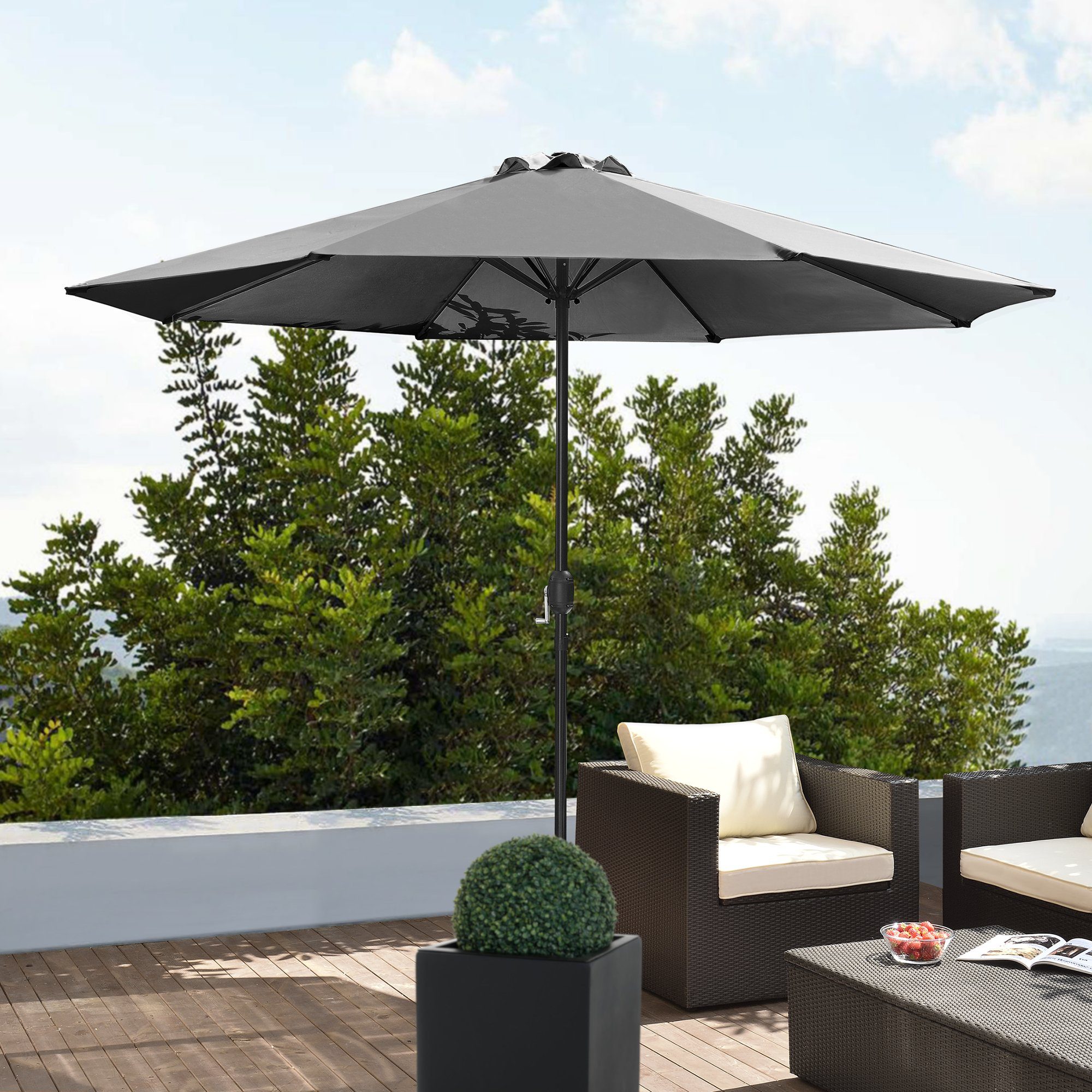 casa.pro Sonnenschirm, »Budapest« Kurbelschirm Marktschirm 230x300cm günstig online kaufen