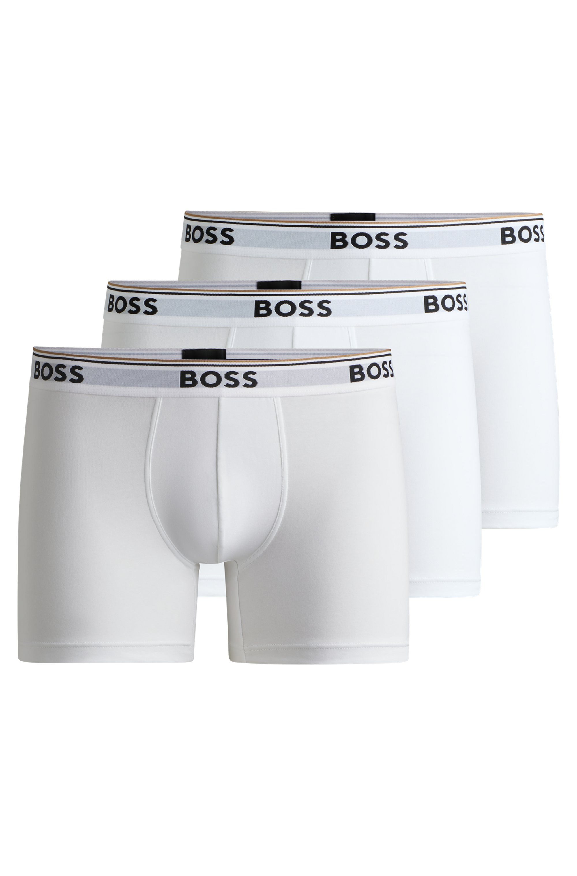 BOSS Langer Boxer Brief 3 PACK mit farblich passendem Webbund günstig online kaufen
