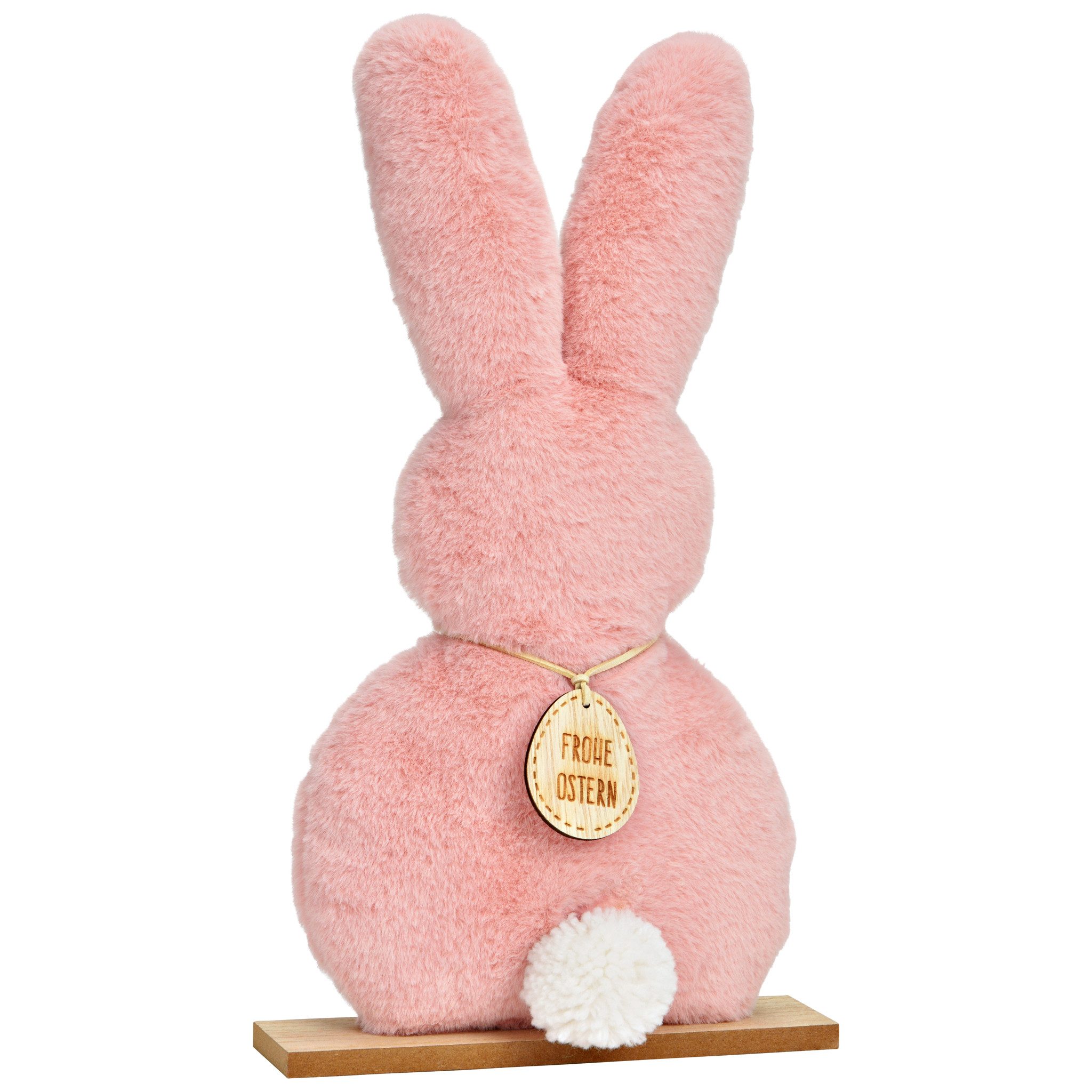 matches21 HOME & HOBBY Dekofigur Oster Dekofigur Hase, in weiß aus Plüsch als Frühjahresdeko (1 St), Osterhase, 20x36 cm als Osterdeko