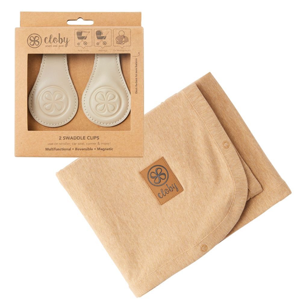 Cloby Kinderwagen-Sonnenschutzhülle UV Decke und Magnetclips im Set