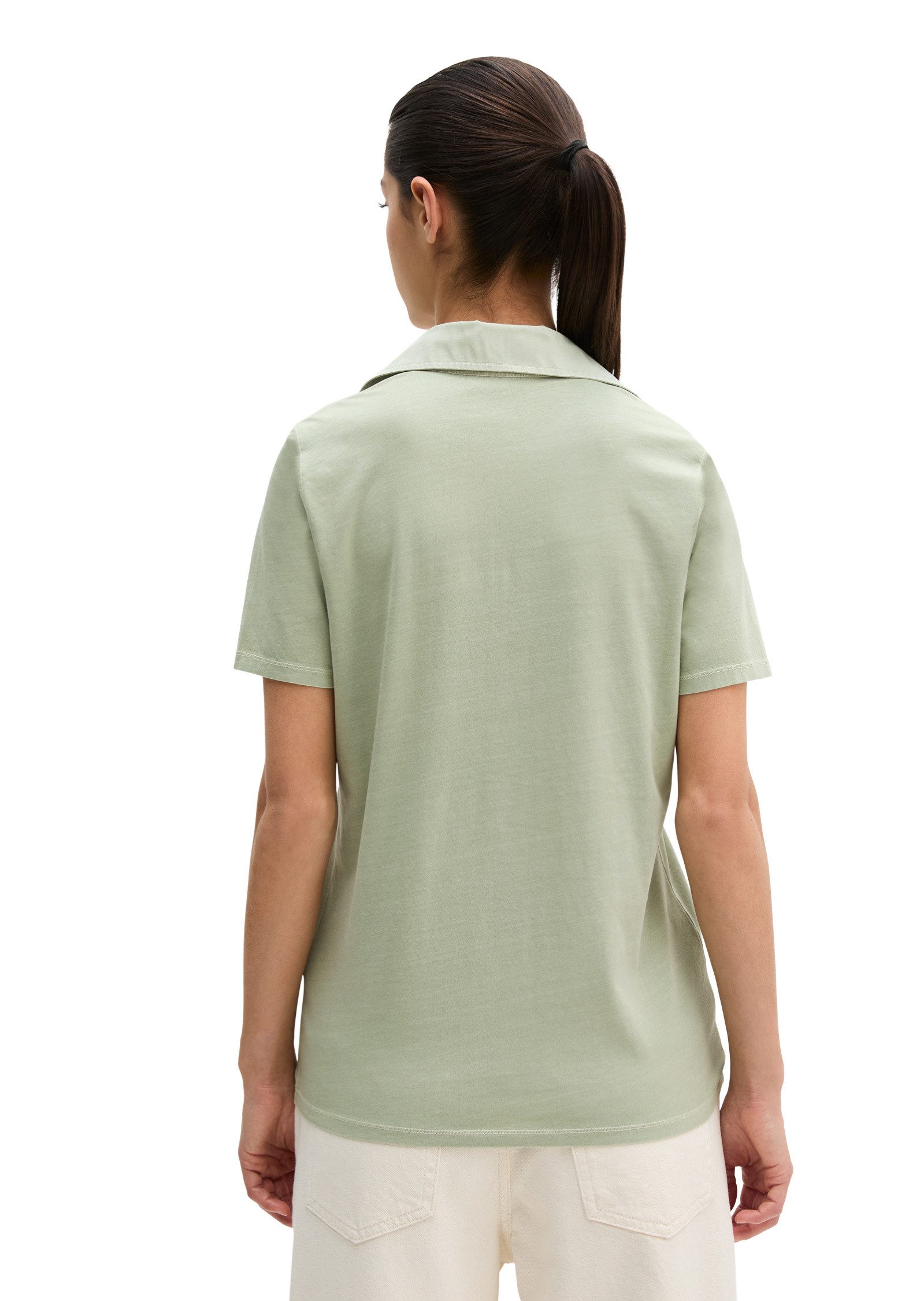 Marc O'Polo Poloshirt mit Material-Mix-Details