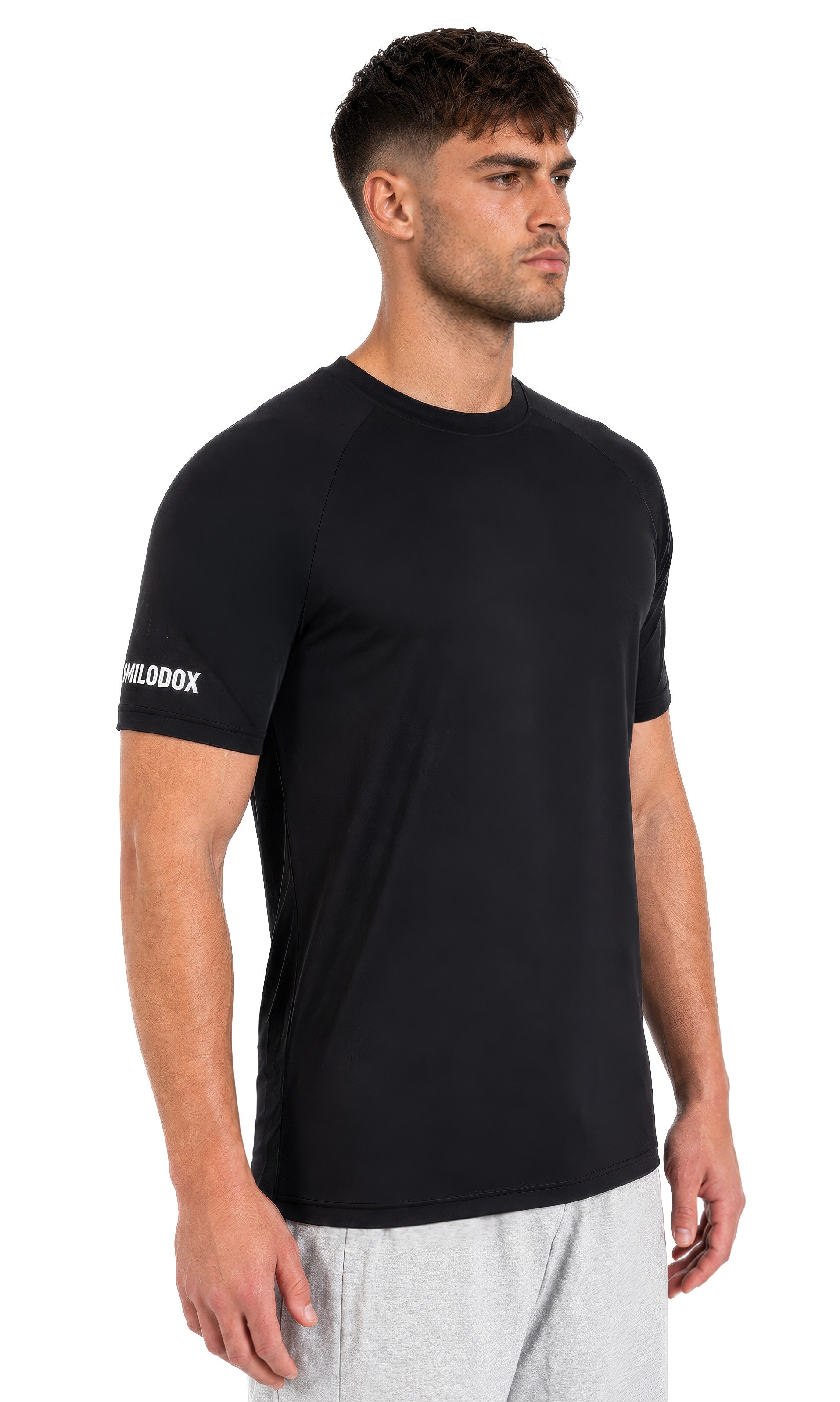 Smilodox T-Shirt Davren Herren, Slim Fit, Fitnessshirt, Raglan, Training, Sport Raglan, atmungsaktiv, Quick Dry, Stretch, Performance