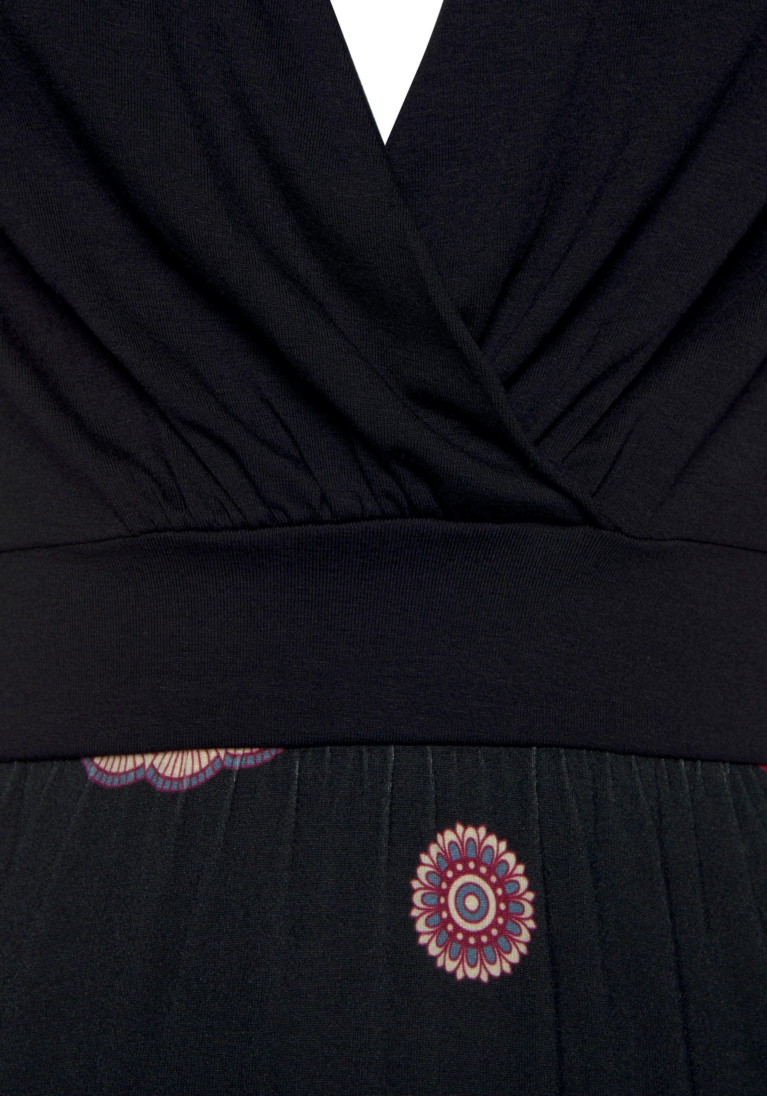 Beachtime Sommerkleid mit Rückenausschnitt, Jerseykleid in Wickeloptik, Strandkleid