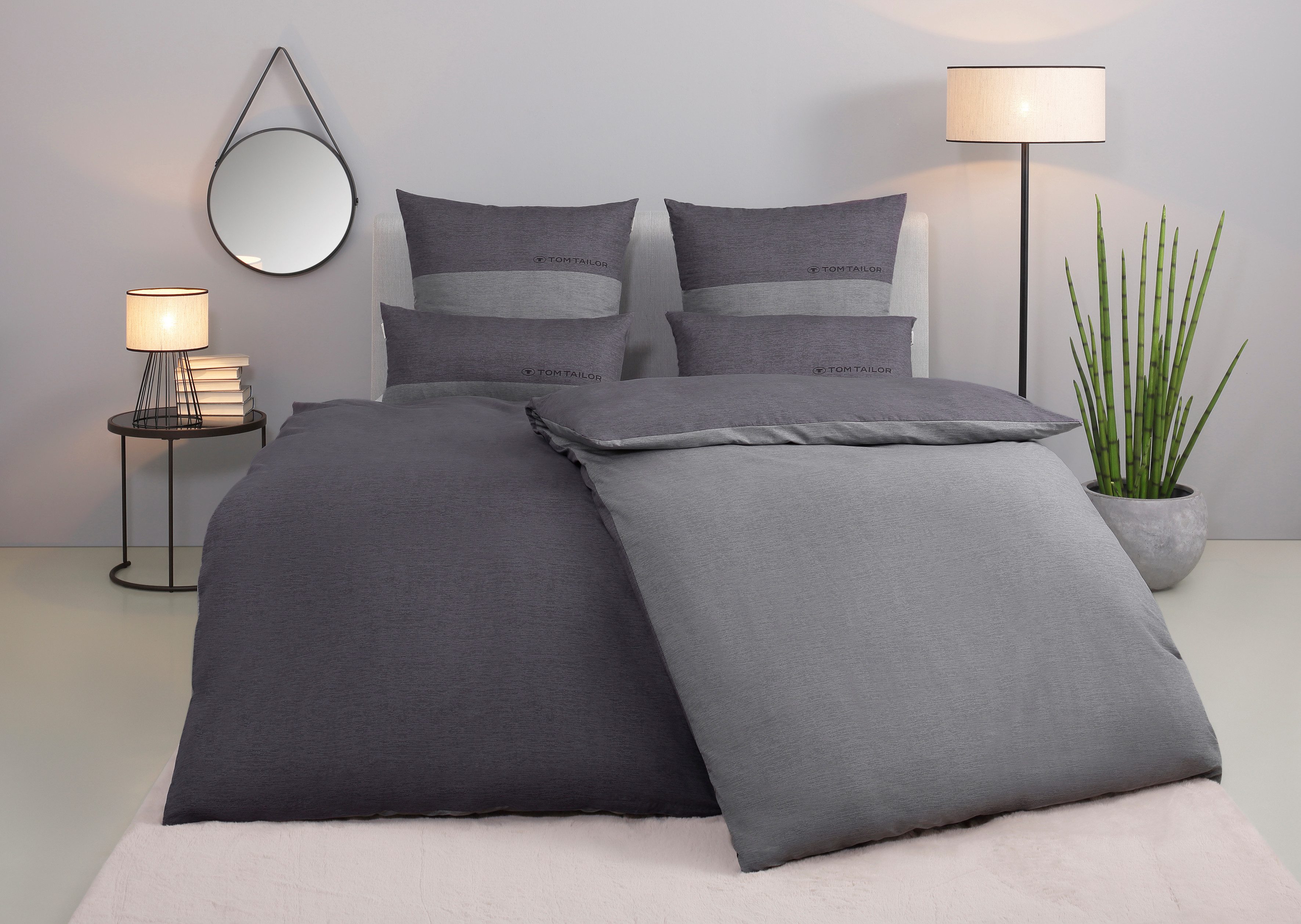 TOM TAILOR HOME Bettwäsche Henry, Biber, 3 teilig, Bettwäsche aus Baumwolle günstig online kaufen