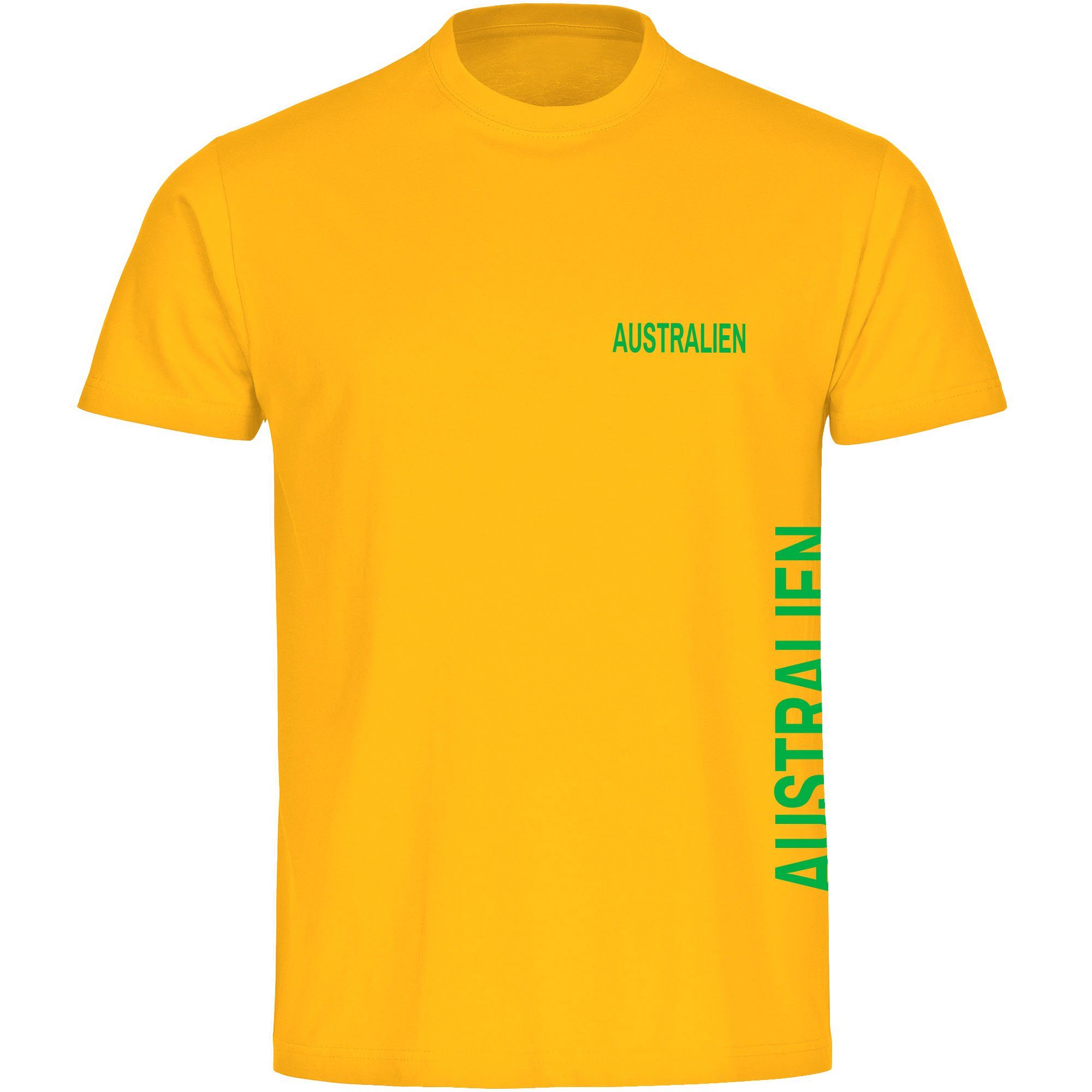 multifanshop T-Shirt Kinder Australien - Brust & Seite - Boy Girl