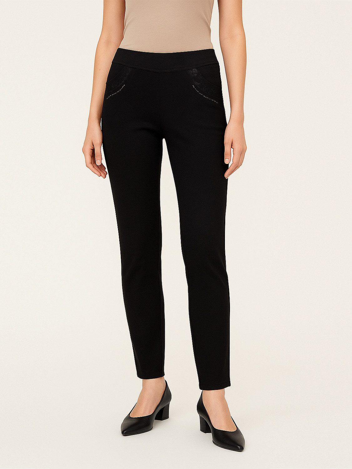 LMC Stoffhose Warme Thermo Pants mit eleganten Glitzer und Spitze BambooSwe günstig online kaufen