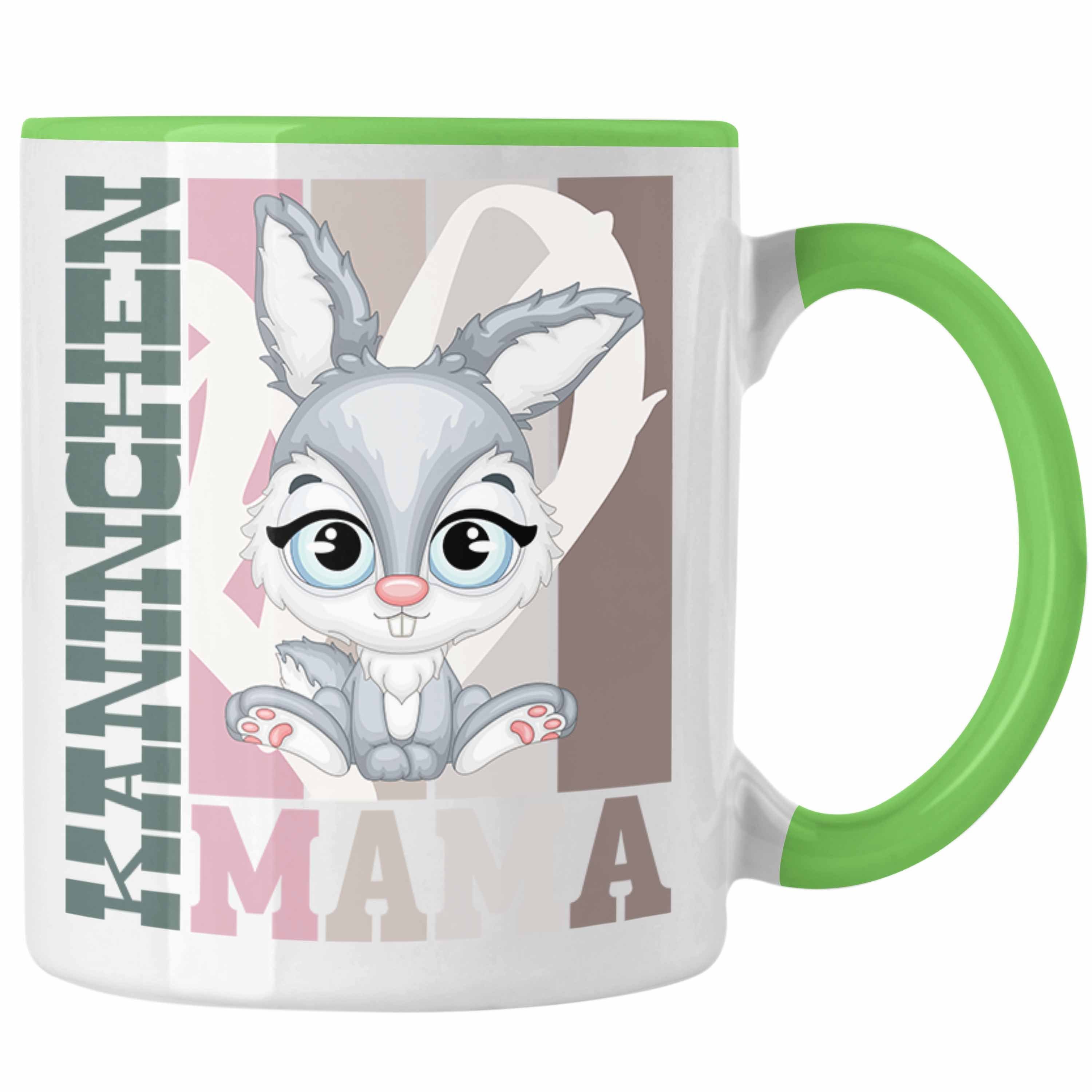 Trendation Tasse Trendation - Kaninchen Mama Tasse Geschenk für Hasen Besitzerin Spruch Grün