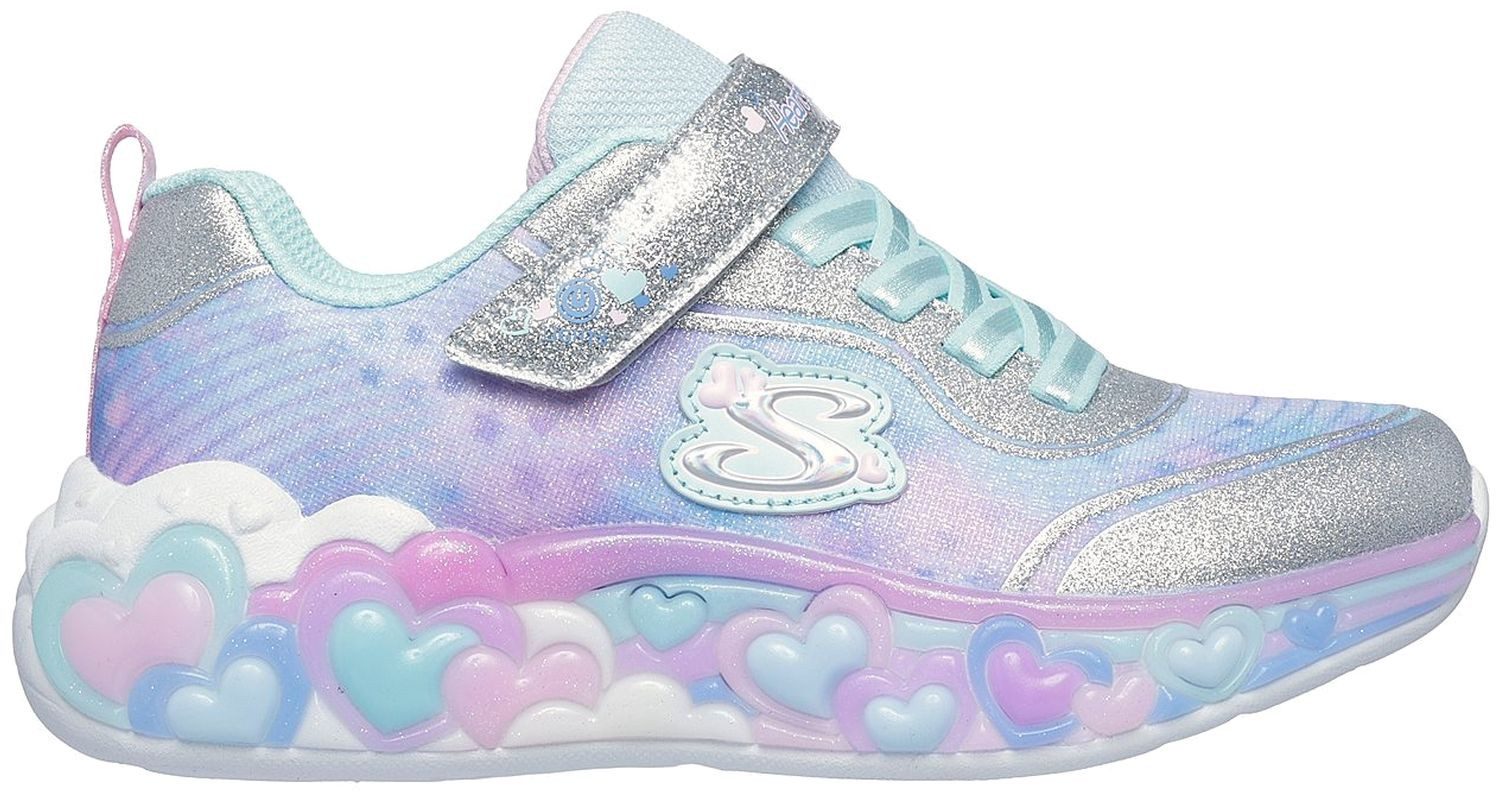 Skechers Eternal Heart Lights Silber SMLT Schnürschuh