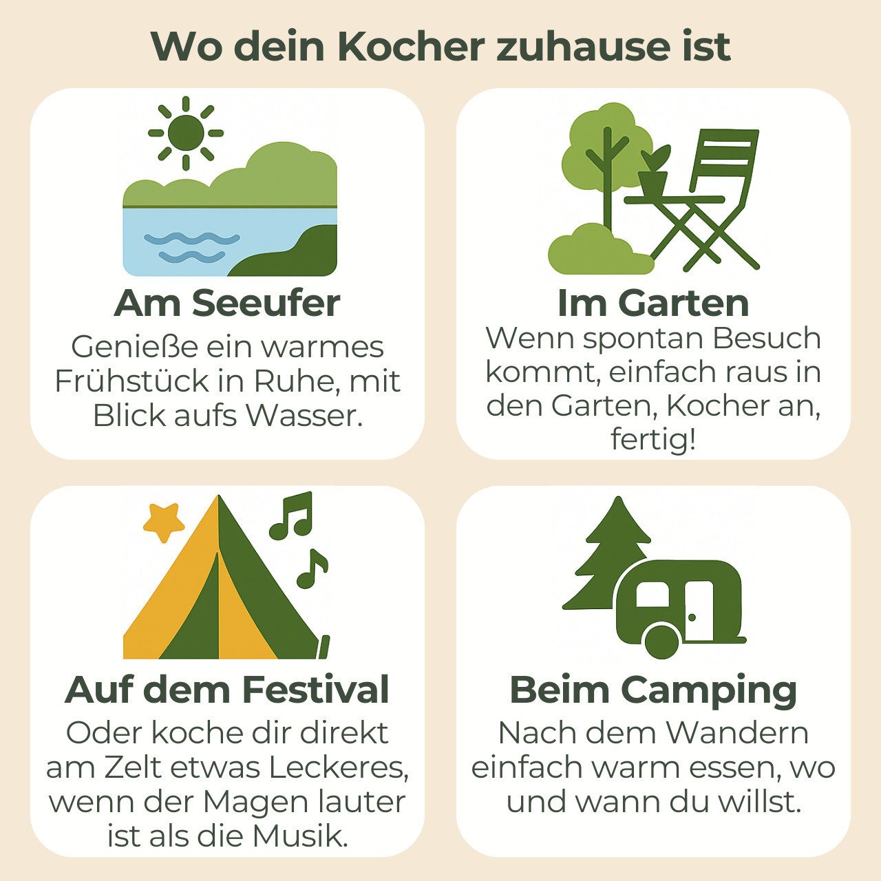 BlueCraft Gaskocher 2 flammig mit Zündsicherung 50mbar Propan Gas Campingkocher 4,4 kW, Camping Gas Kocher 2 flammen für Gasflasche Gasherd Gas-Kochfeld