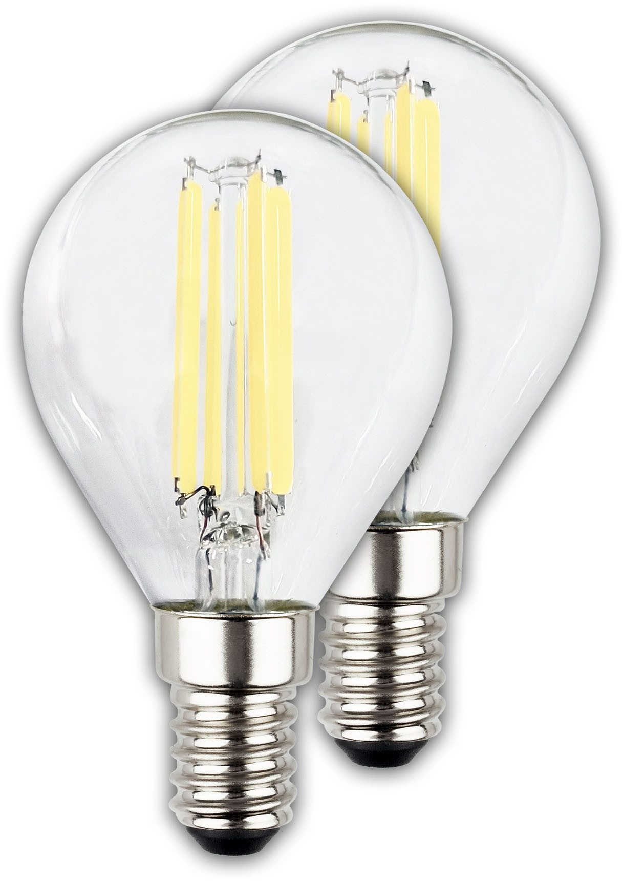 Briloner Leuchten LED-Leuchtmittel Ultraeffizientes Leuchtmittel EEK A, E14 Tropfen, 2er Set, E14, Warmweiß, 2,5W, 525 Lumen, 3000K