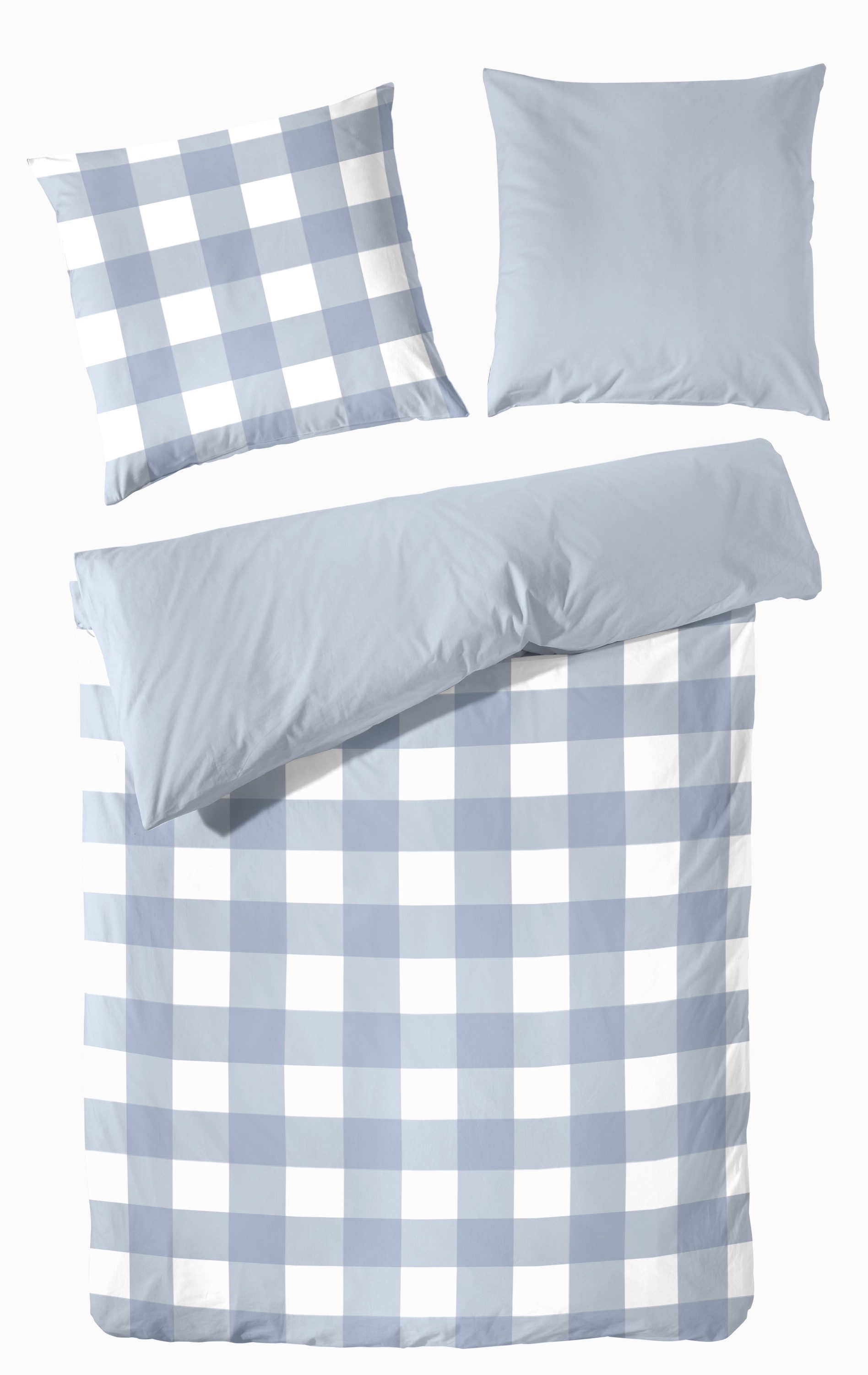 H.G. Hahn Haustextilien Bettwäsche Bettwäsche Perkal, 100% Baumwolle, 2 teilig, 60° Wäsche