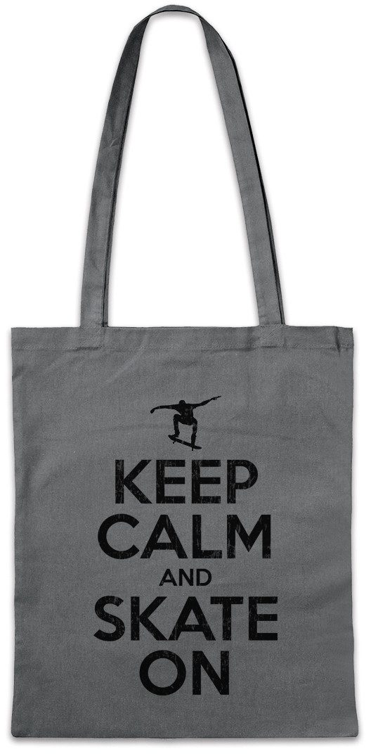 Beuteltasche Keep Calm And Skate On Stofftasche Skateboard Skate Or Skater Park