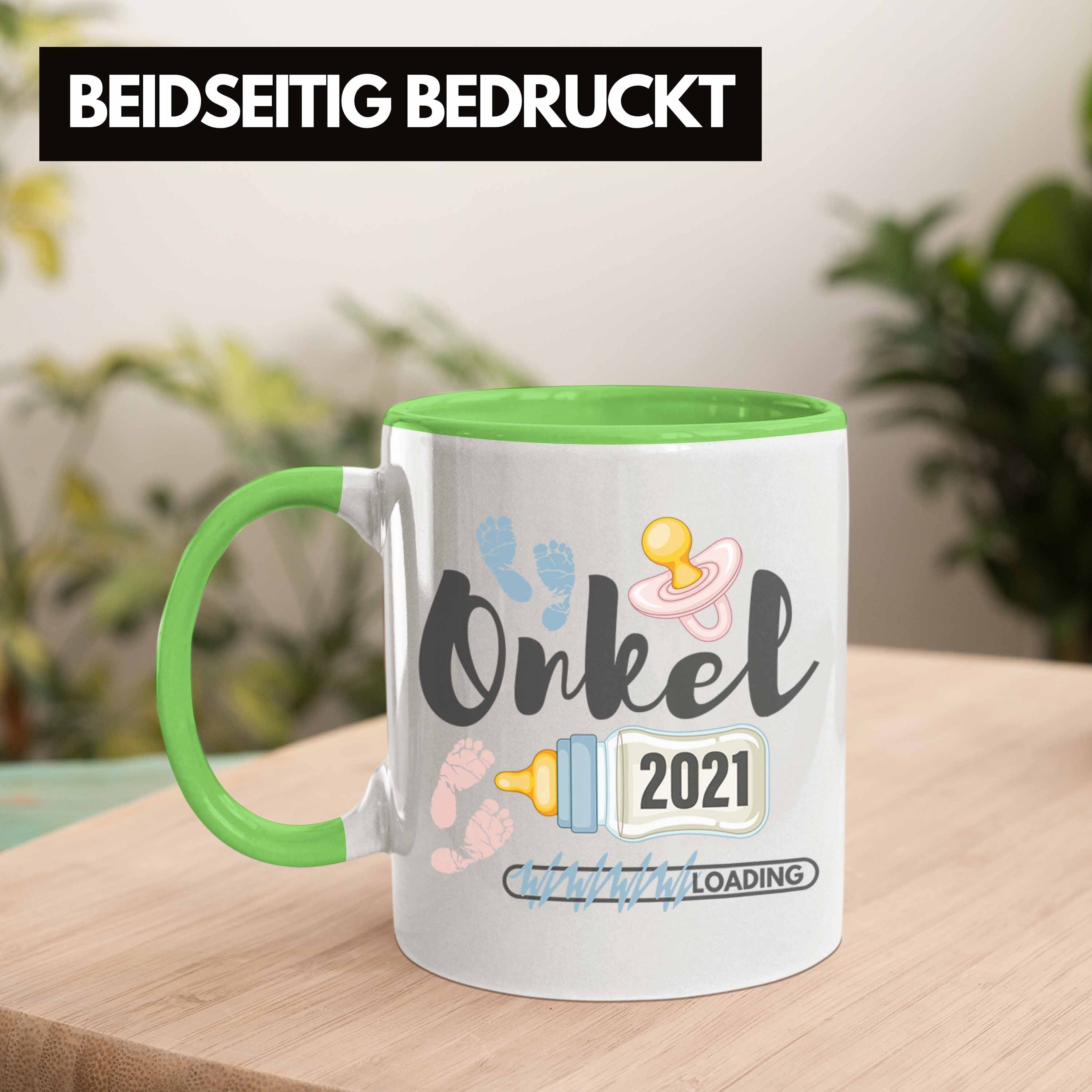 Tasse Bruder - Ankündigung Werdender Tasse Schwangerschaft Onkel Onkel Loading 2022 Trendation Trendation Grün