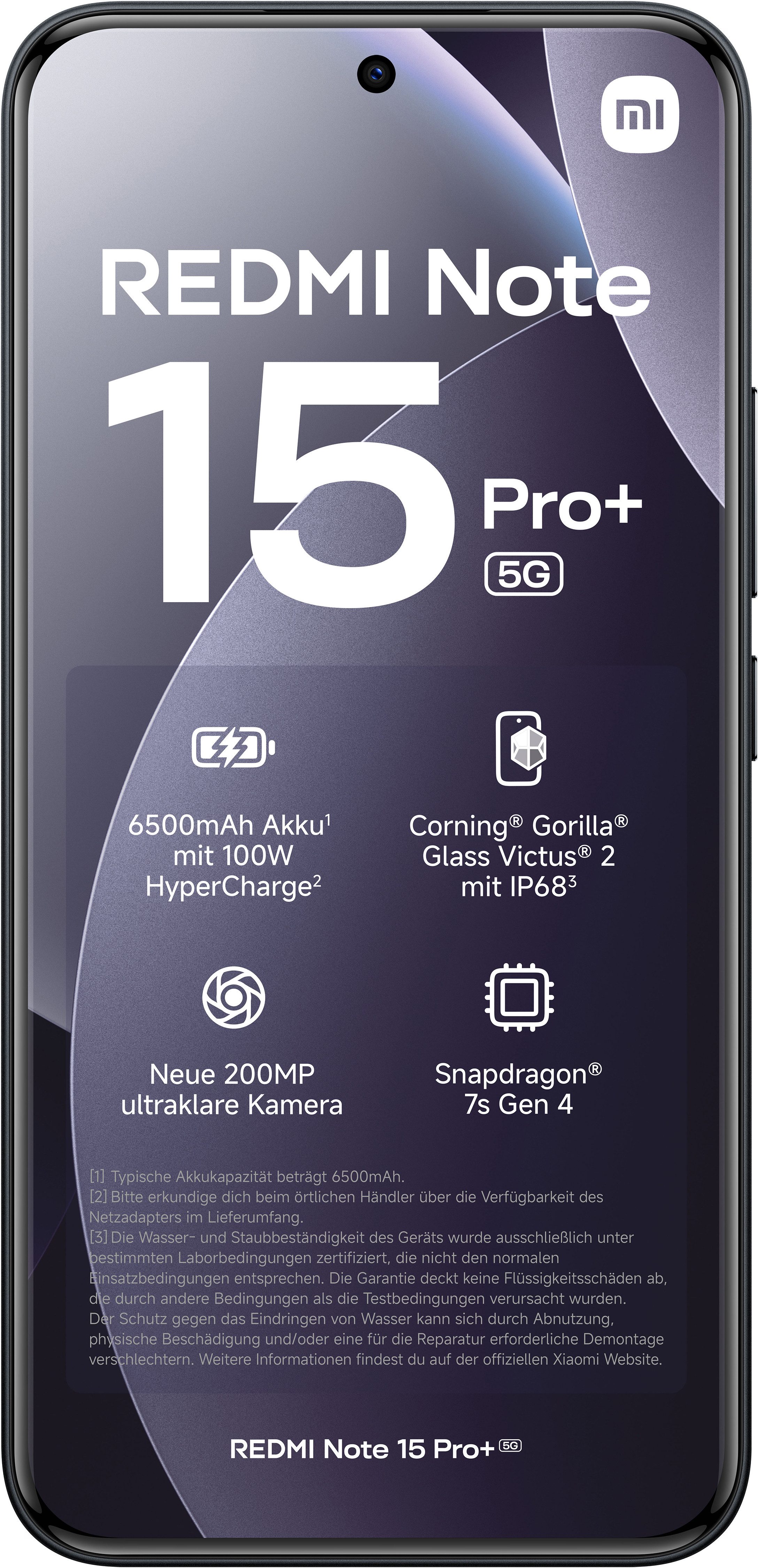 Xiaomi Redmi Note 15 Pro+ 5G 8+256 Smartphone (17,34 cm/6,83 Zoll, 256 GB Speicherplatz, 200 MP Kamera)