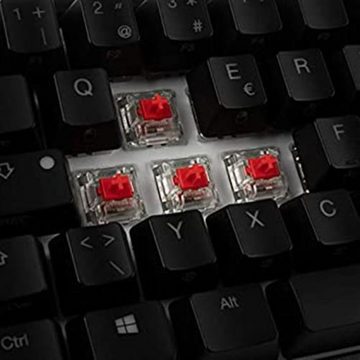 Ducky ONE 2 SF Gaming-Tastatur (MX-Red, mechanisch, ABS Tastenkappen, CH-Layout, RGB LED Beleuchtung, TKL-Mini-Version, Schwarz / Weiß)