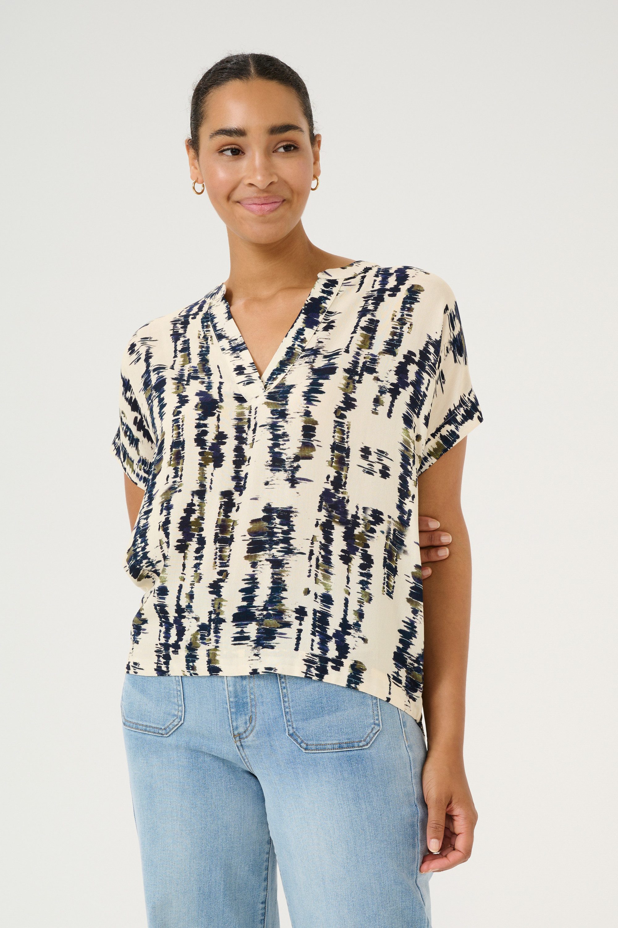 KAFFE Kurzarmbluse Kurzarm-Bluse KAano günstig online kaufen