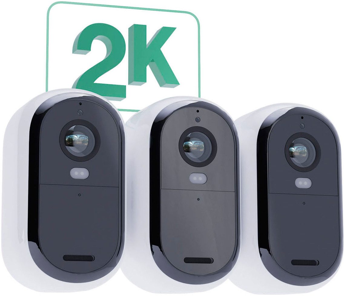 ARLO Smart Home Kamera 2 2K Outdoor Camera 3pack W/3 Solar Panel (Außenbereich)