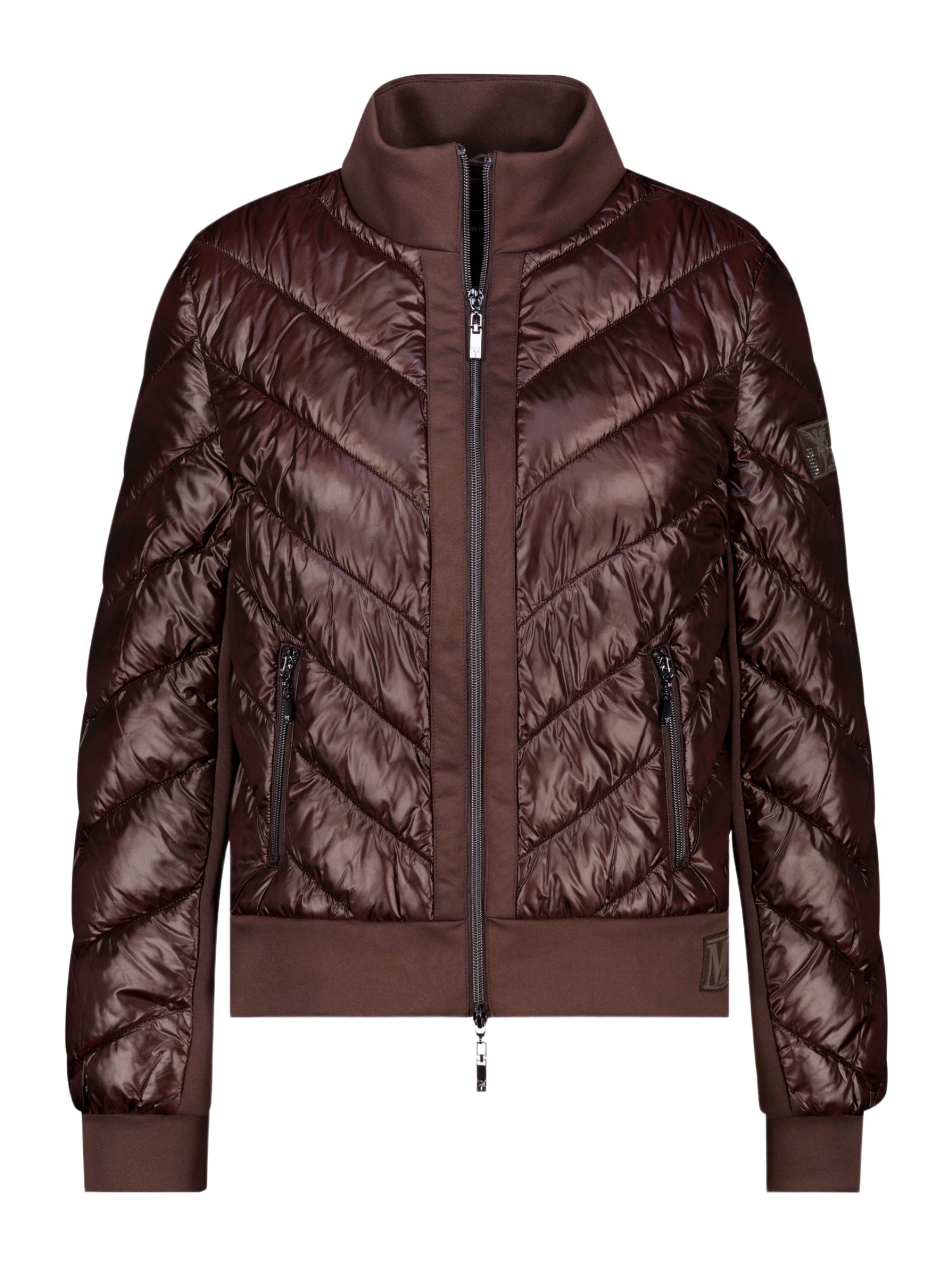 Monari Kurzjacke braun,Outdoor,Polyamid,Strukturiert,Stehkragen,Langarm,Regular Fit