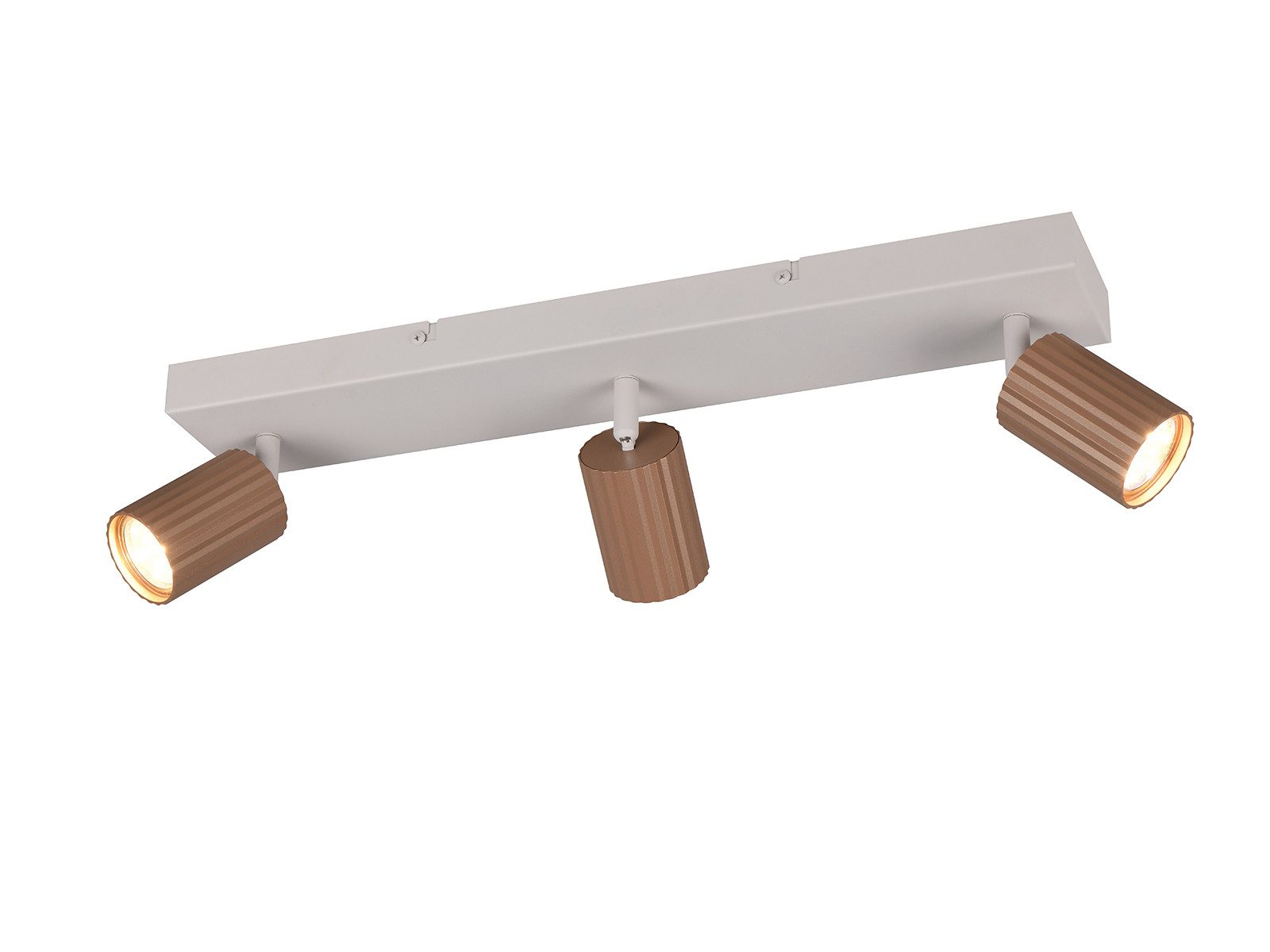 TRIO Leuchten LED Deckenstrahler, Dimmfunktion, LED wechselbar, Warmweiß, Innen Strahler mit 3 schwenkbaren Spots aus Metall, Breite 50cm