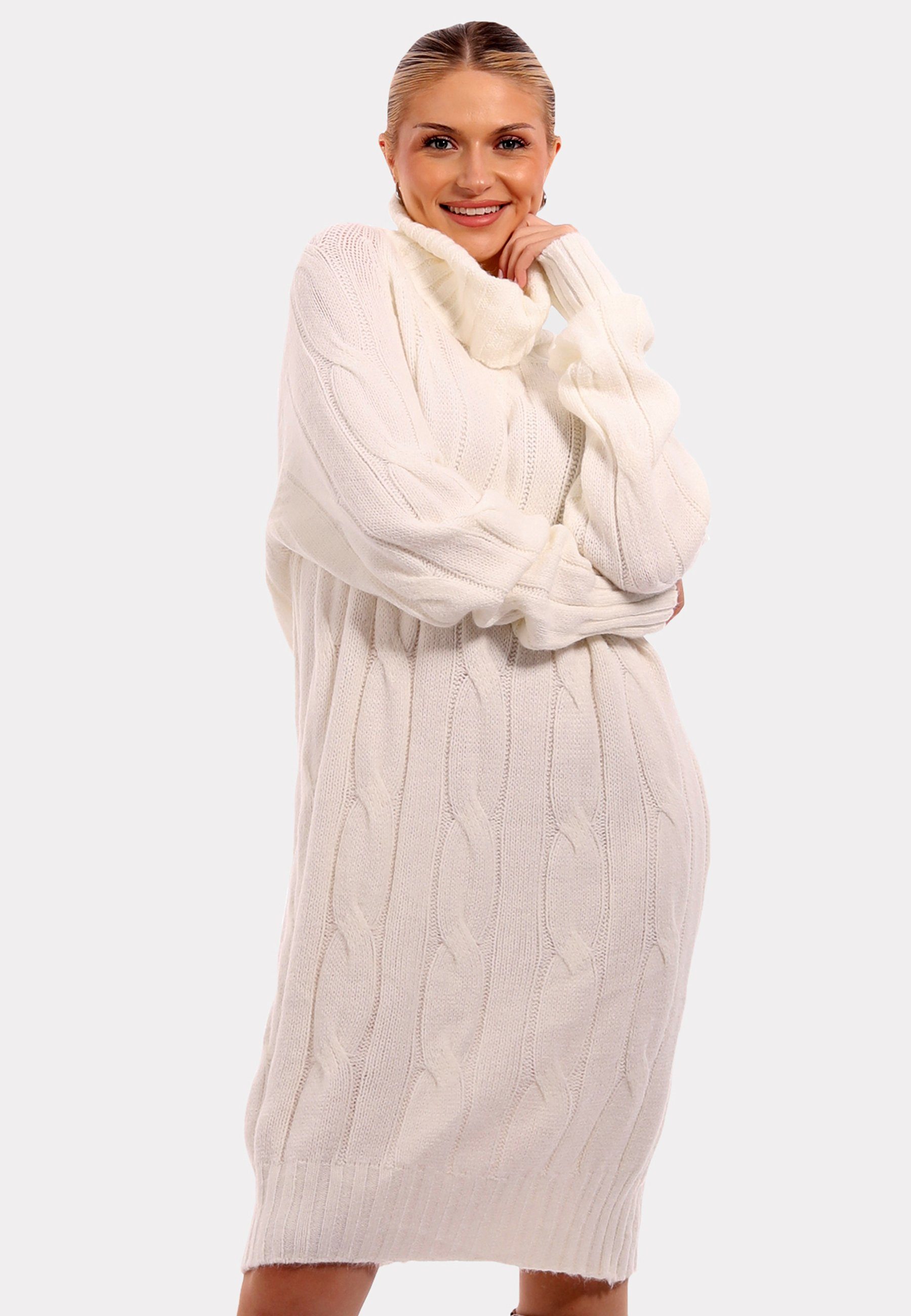 YC Fashion & Style Strickkleid Rollkragen Strickkleid (Kein Set) in Unifarb günstig online kaufen