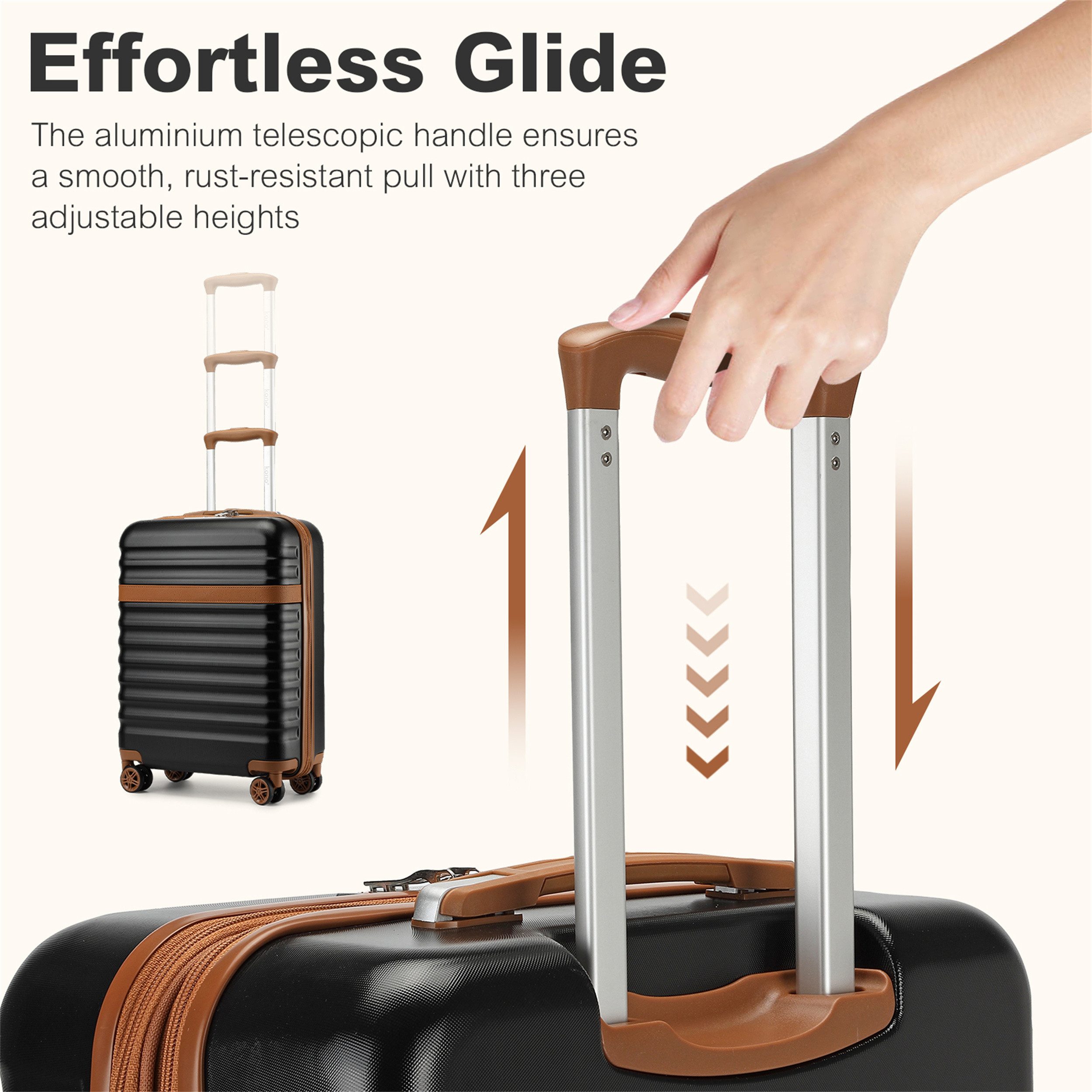 KONO Trolley Handgepäck Koffer Reisekoffer von ABS+PC Hartschalenkoffer