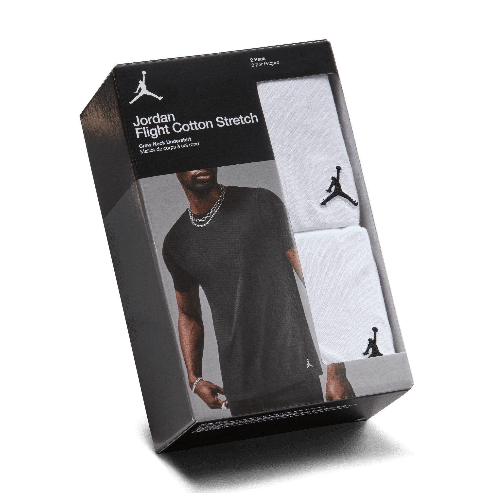 Jordan T-Shirt JHM FLIGHT BASE TEE 2PK (Packung, 2-tlg) sportlicher Stil, für Arbeit, Fitnessstudio und Freizeit