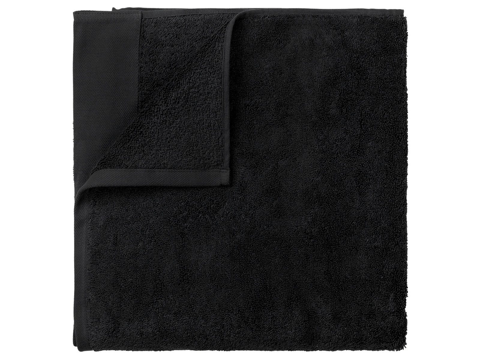 blomus Gästehandtuch RIVA Gästehandtücher Black Set2 50 x 30 cm, 100% Baumwolle (66301)