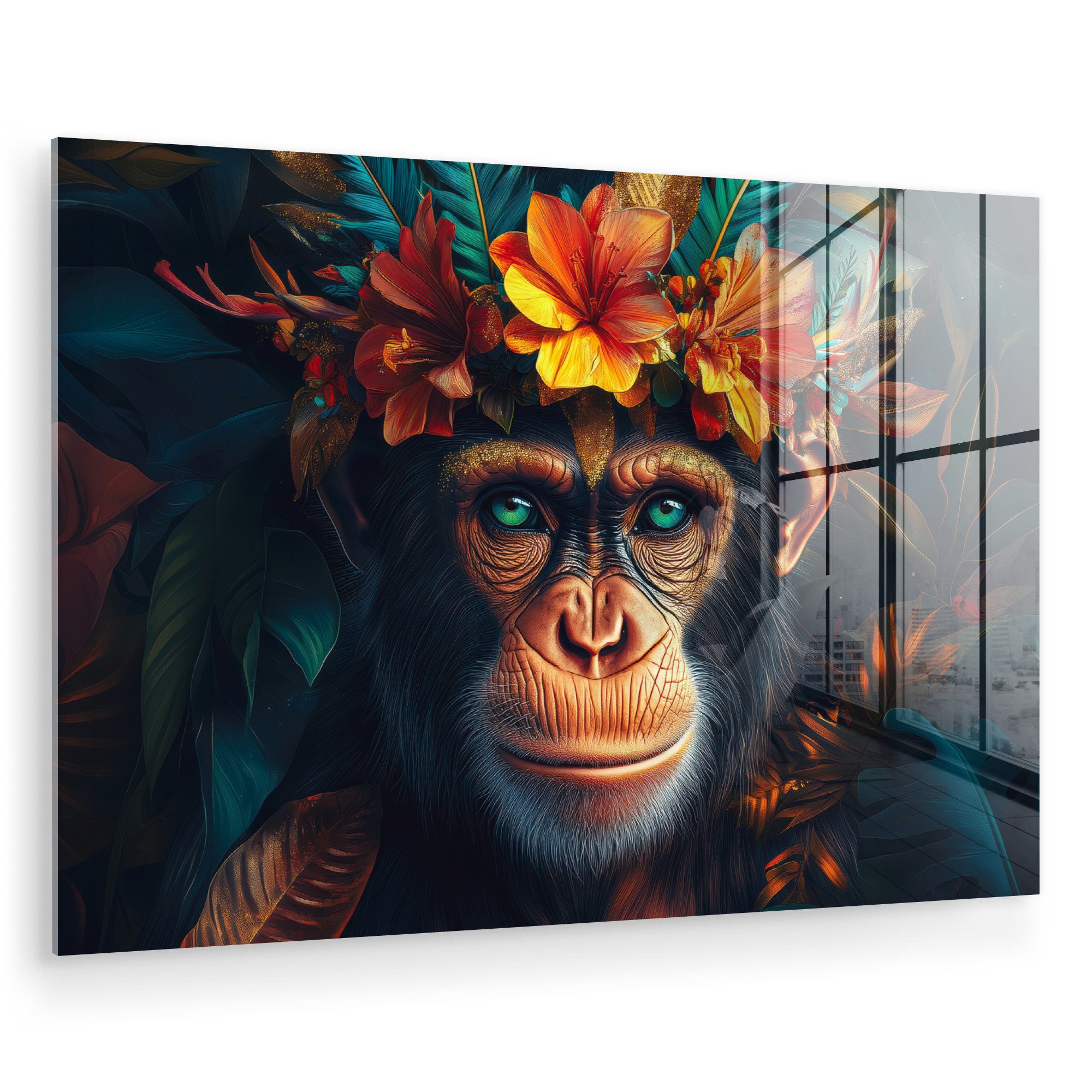 MuchoWow Acrylglasbild Schimpanse - Affe - günstig online kaufen