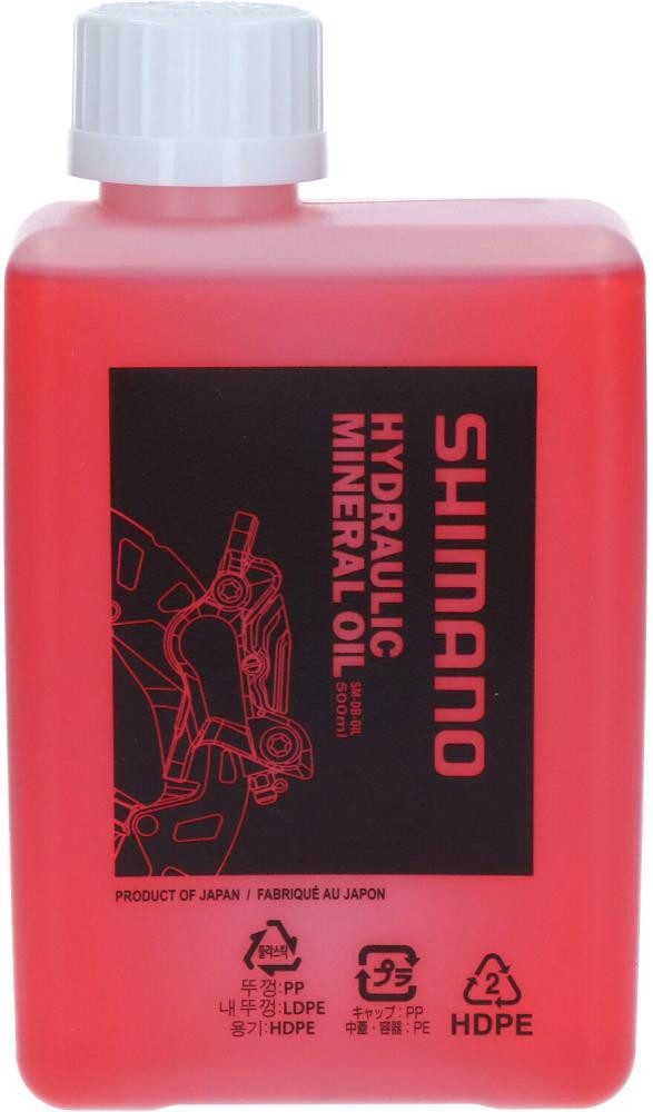 Shimano Fahrradöl Shimano Mineralöl 500ml, original Bremsflüssigkeit für hydraulische Sc