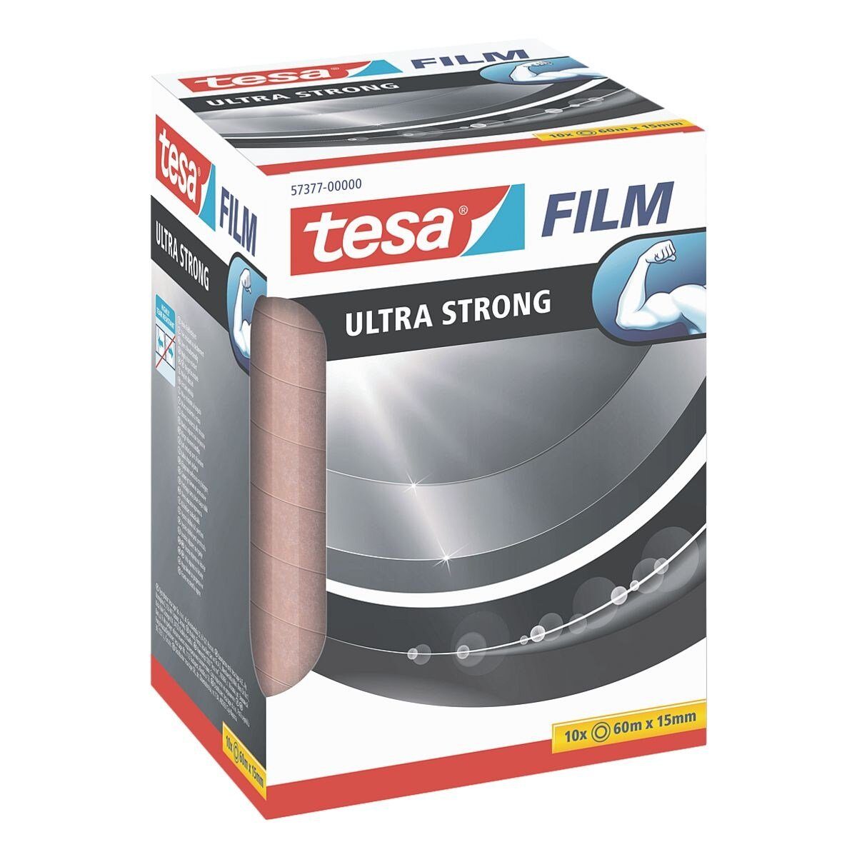 tesa Klebeband ultra strong (10-St) (B/L): 15 mm/16 m, Klebefilm, reißfest und feuchtigkeitsbeständig