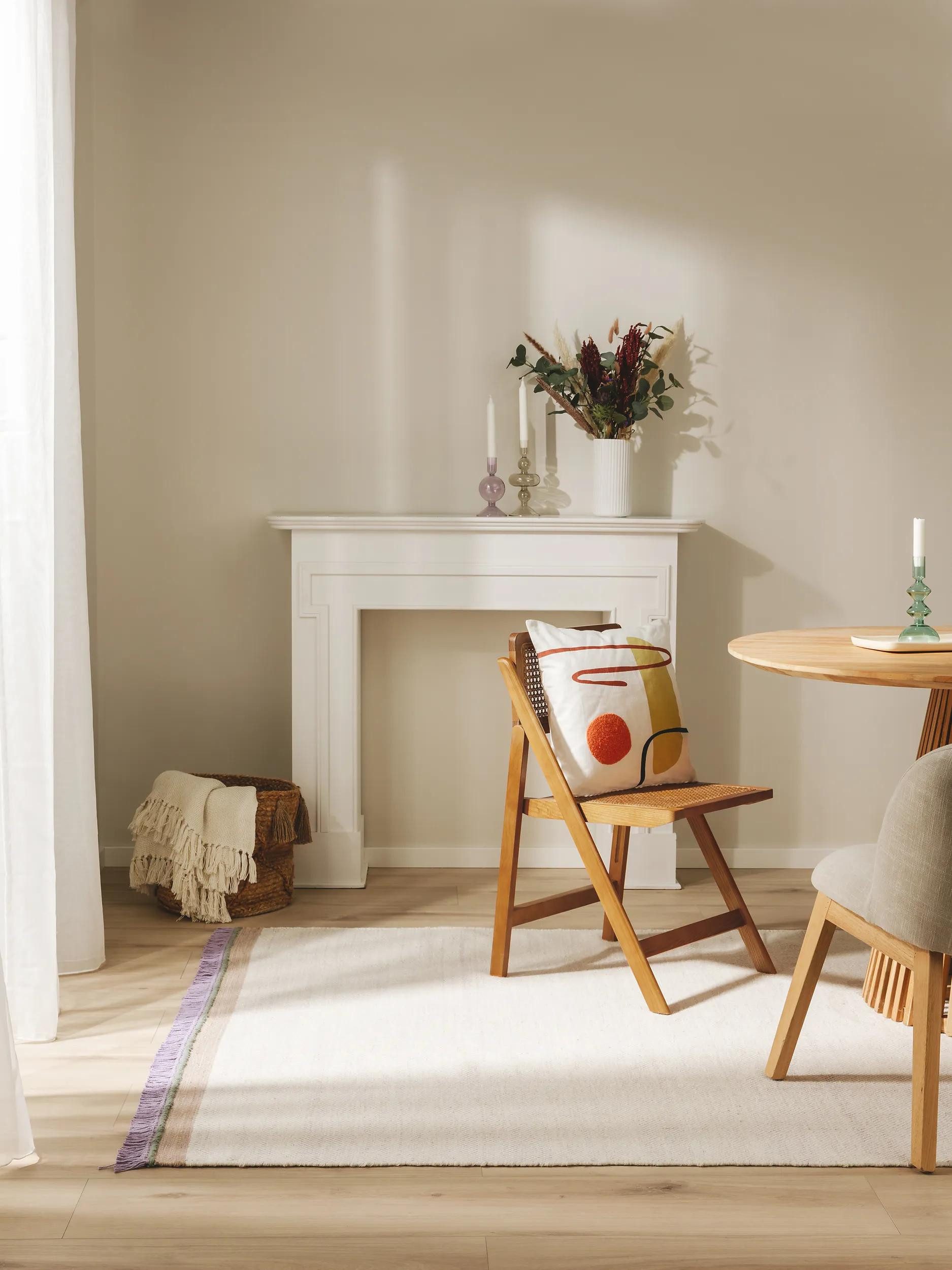 benuta Wollteppich Karla, rechteckig, Höhe: 5 mm, Wolle, Teppich Wohnzimmer, Schlafzimmer, Esszimmer, Flur, Hygge