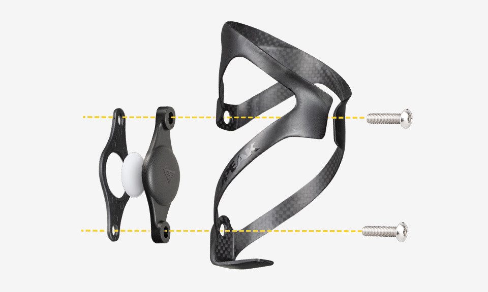 Topeak Fahrrad-Flaschenhalter "CageMount", Fahrrad Flaschenhalter-Montage für den Airtag, Bikefinder, für den Airtag