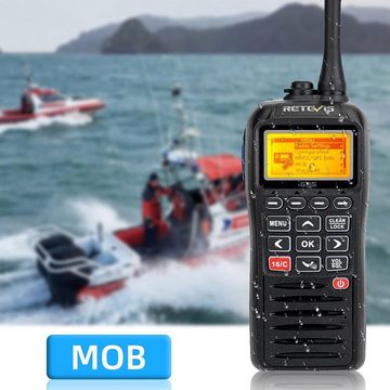 Retevis Walkie Talkie RM40 Marineradio GPS, Handheld DSC Radio, für Rettung, Küstenwache